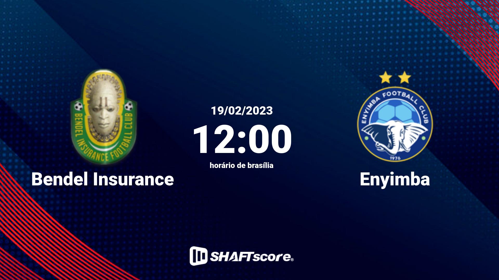 Estatísticas do jogo Bendel Insurance vs Enyimba 19.02 12:00