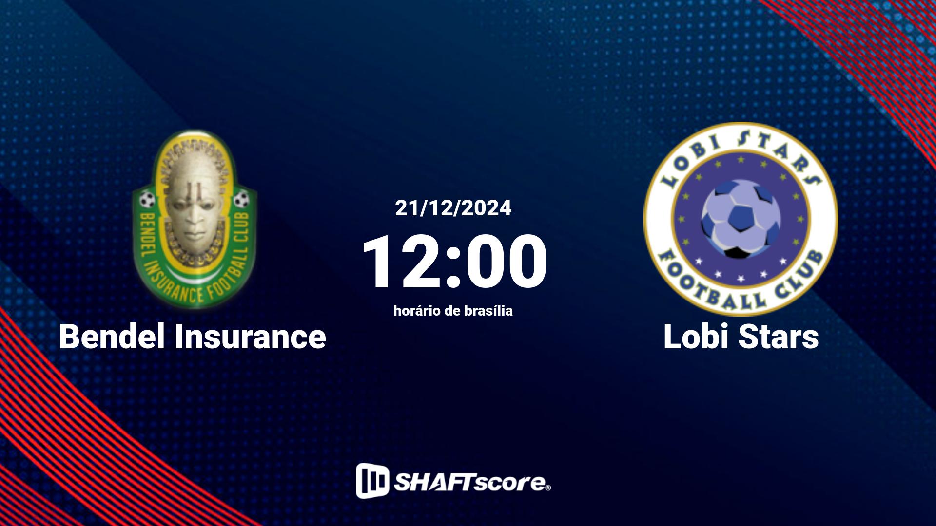 Estatísticas do jogo Bendel Insurance vs Lobi Stars 21.12 12:00