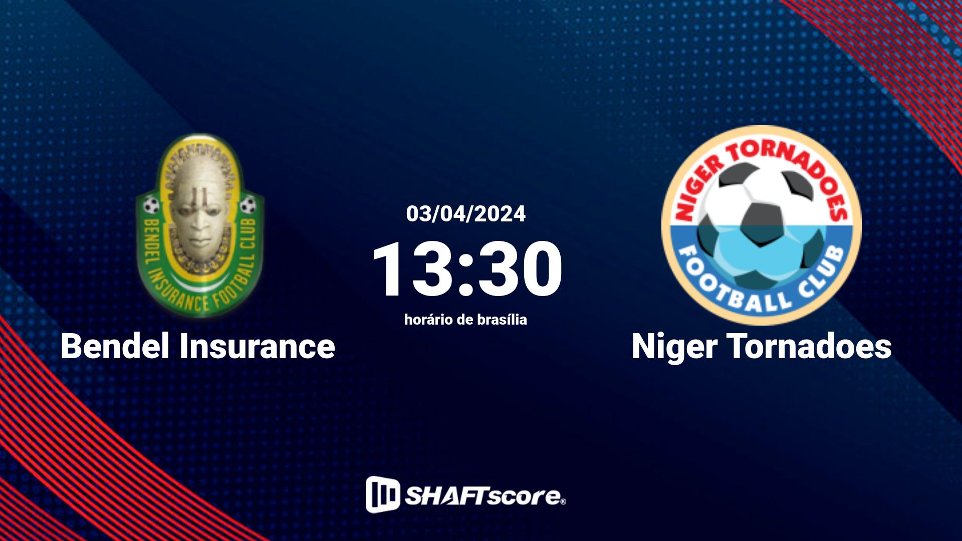 Estatísticas do jogo Bendel Insurance vs Niger Tornadoes 03.04 13:30