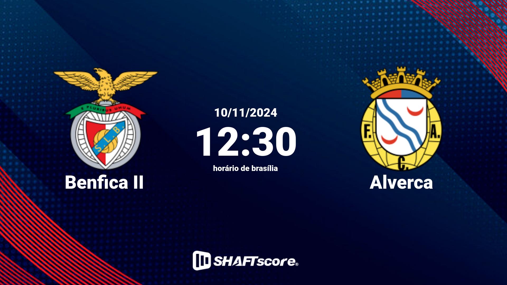 Estatísticas do jogo Benfica II vs Alverca 10.11 12:30