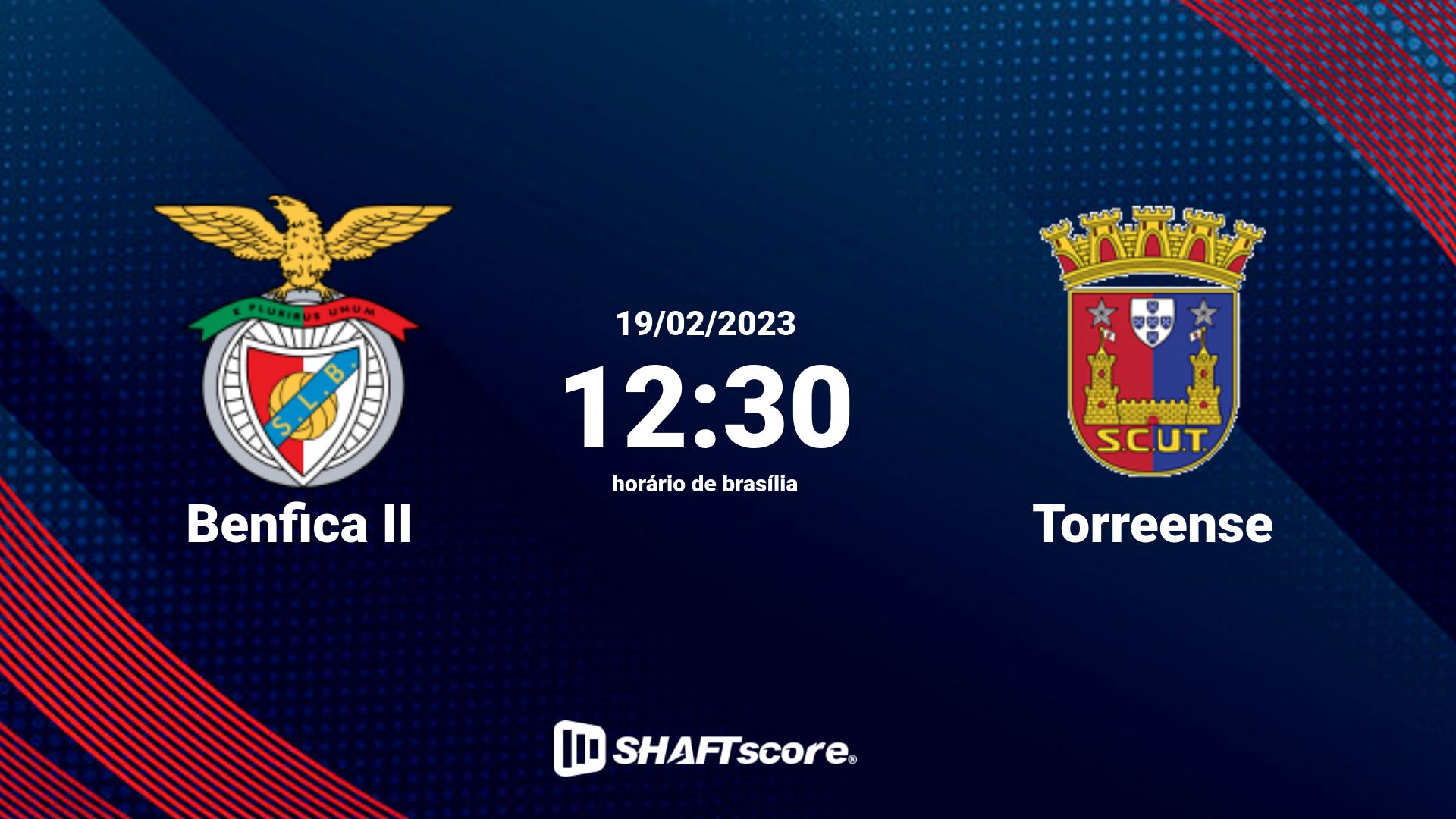 Estatísticas do jogo Benfica II vs Torreense 19.02 12:30