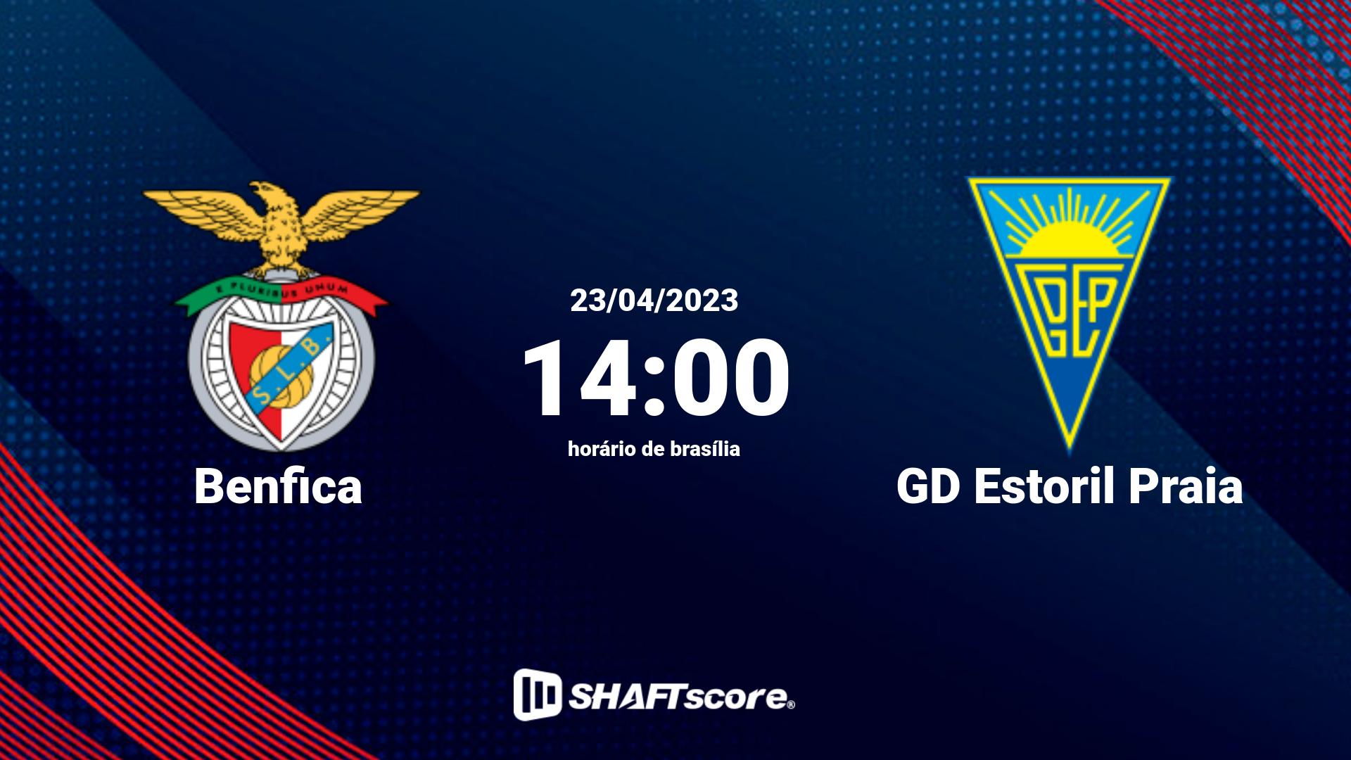 Estatísticas do jogo Benfica vs GD Estoril Praia 23.04 14:00