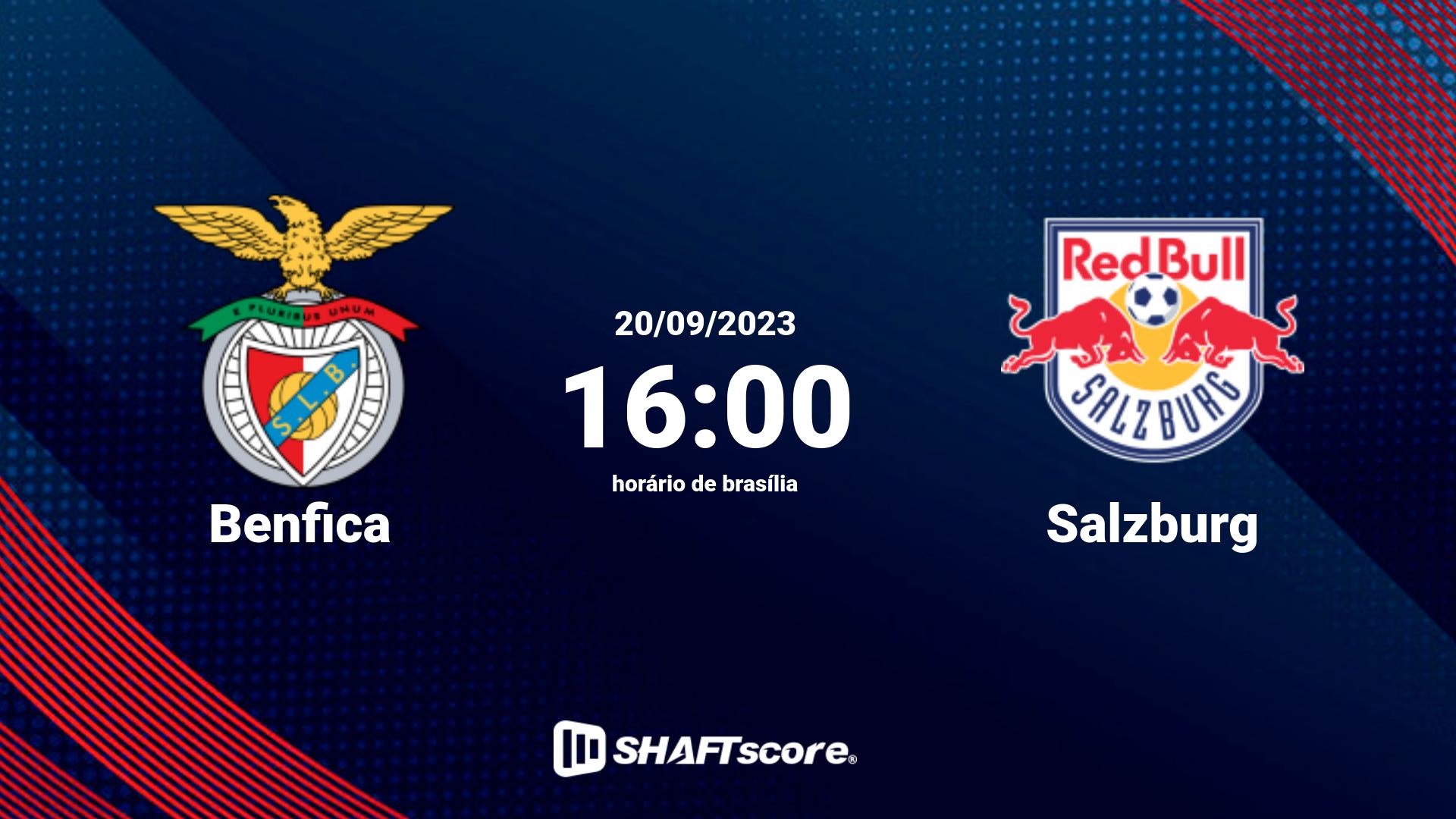 Estatísticas do jogo Benfica vs Salzburg 20.09 16:00