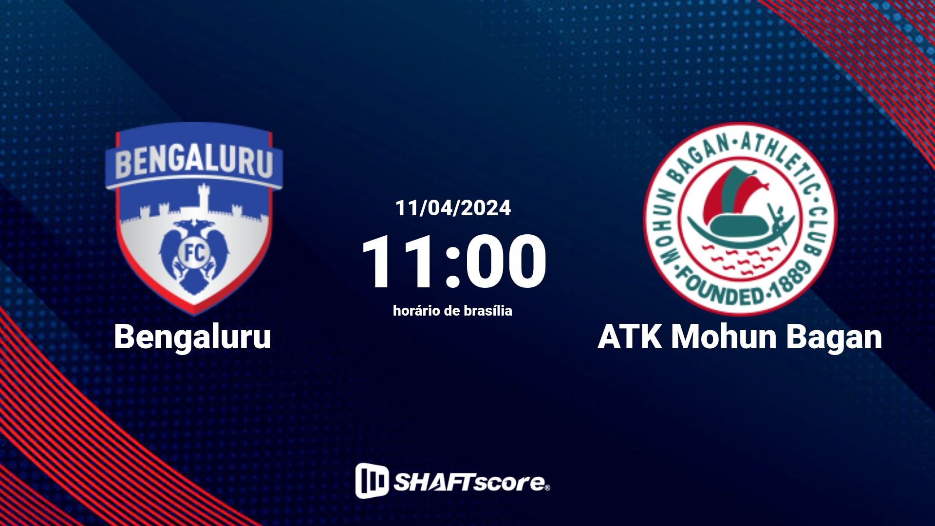 Estatísticas do jogo Bengaluru vs ATK Mohun Bagan 11.04 11:00