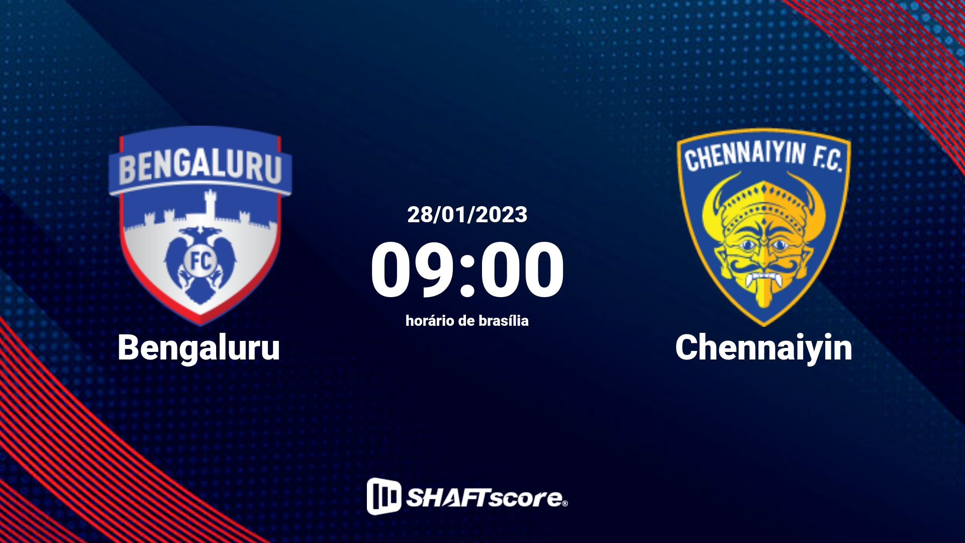 Estatísticas do jogo Bengaluru vs Chennaiyin 28.01 09:00