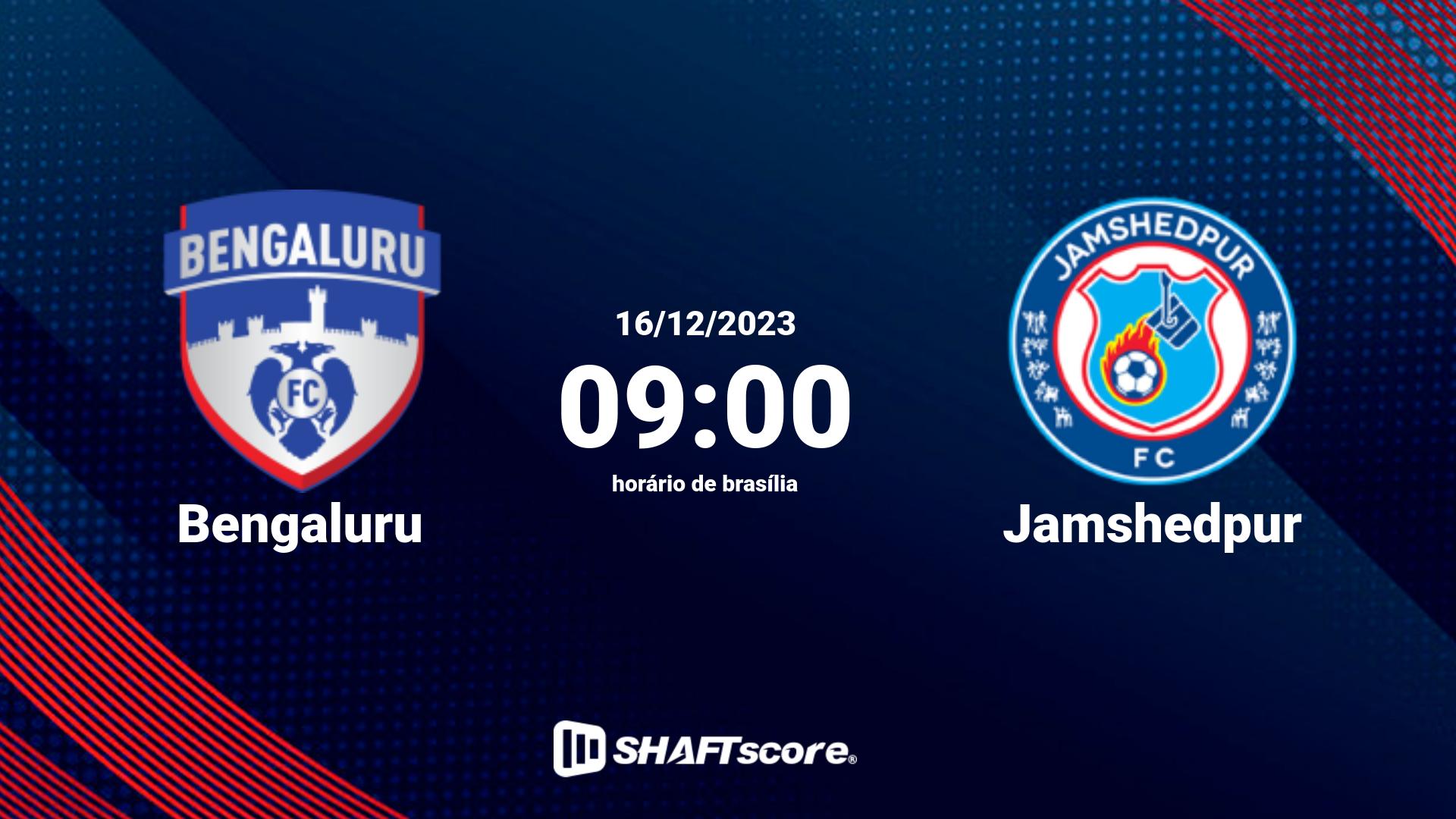 Estatísticas do jogo Bengaluru vs Jamshedpur 16.12 09:00