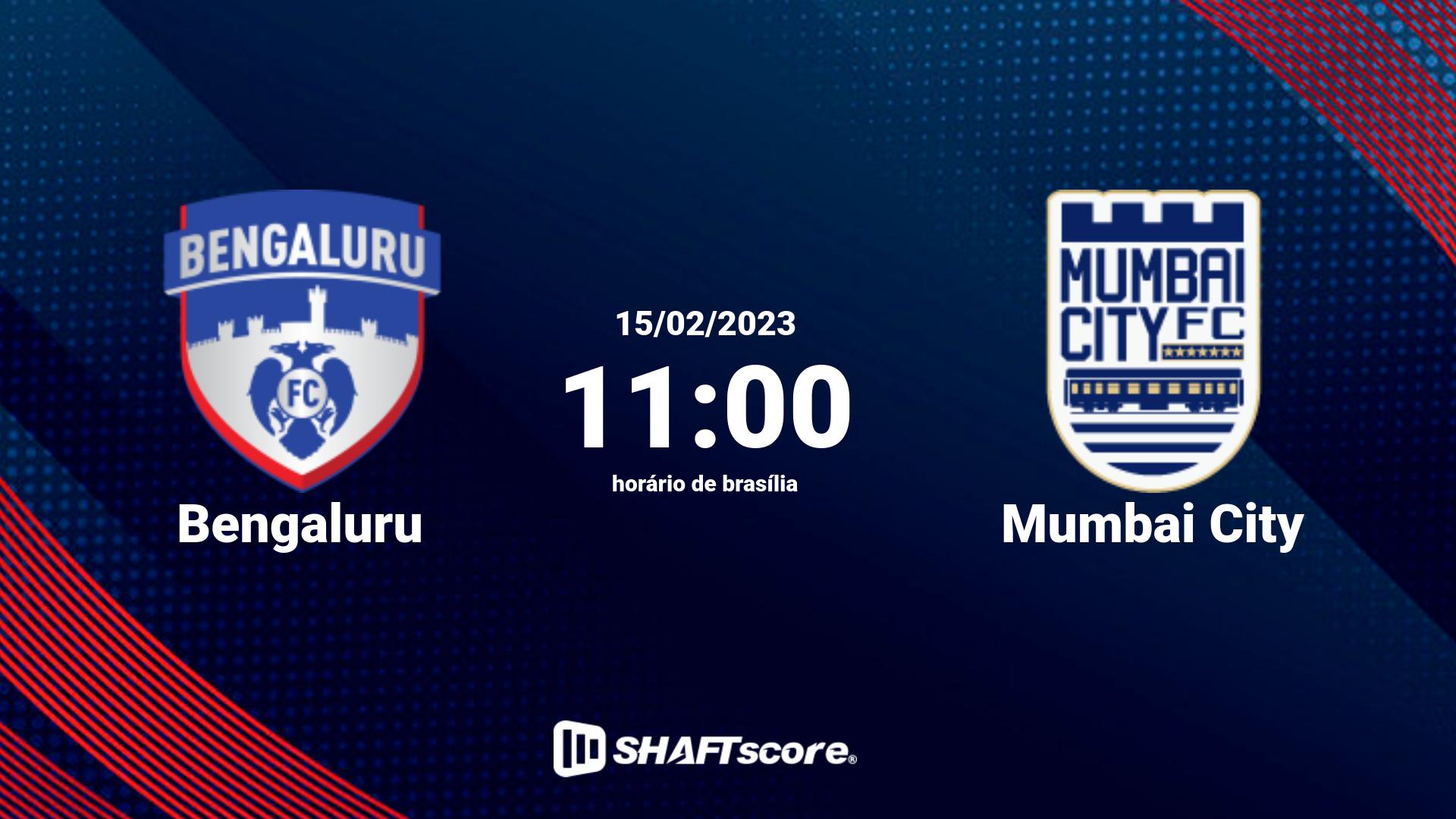 Estatísticas do jogo Bengaluru vs Mumbai City 15.02 11:00