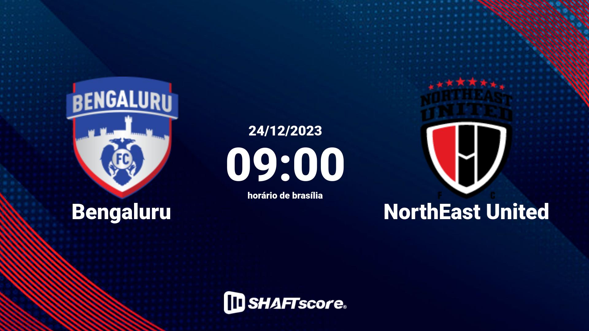 Estatísticas do jogo Bengaluru vs NorthEast United 24.12 09:00