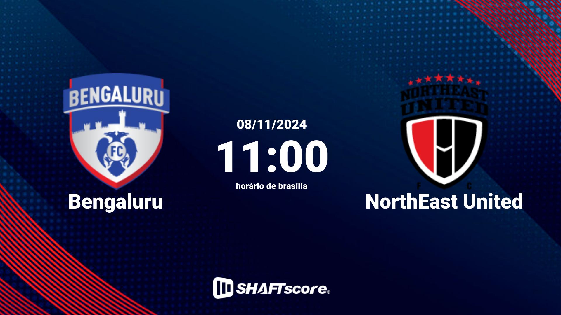 Estatísticas do jogo Bengaluru vs NorthEast United 08.11 11:00