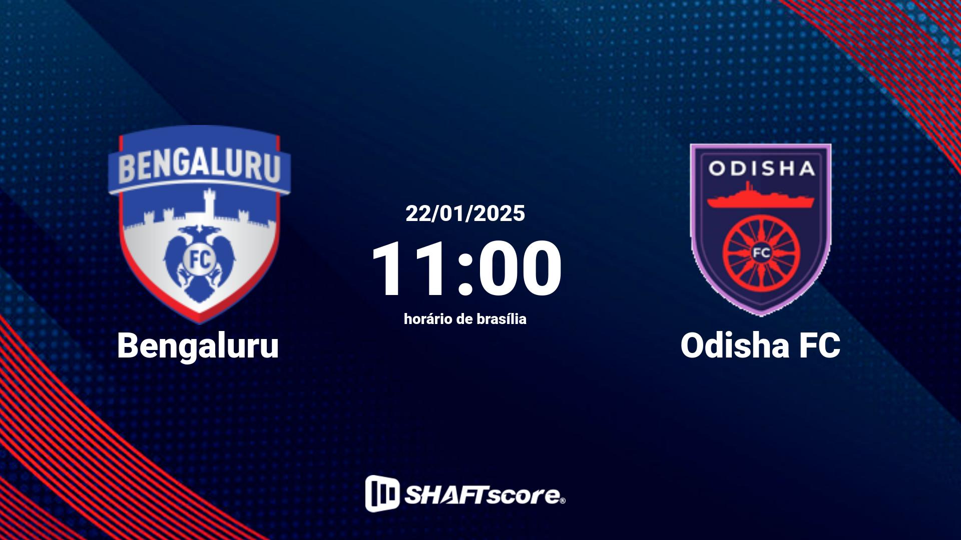 Estatísticas do jogo Bengaluru vs Odisha FC 22.01 11:00