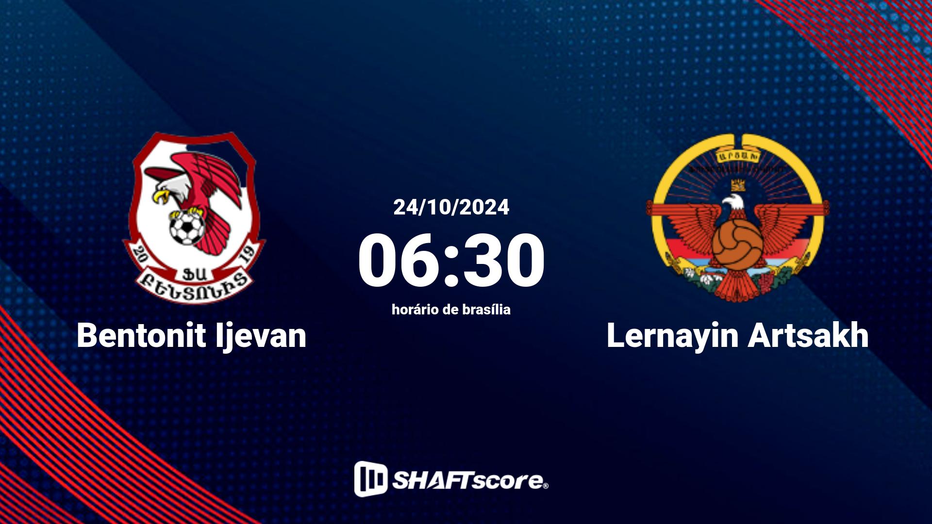 Estatísticas do jogo Bentonit Ijevan vs Lernayin Artsakh 24.10 06:30