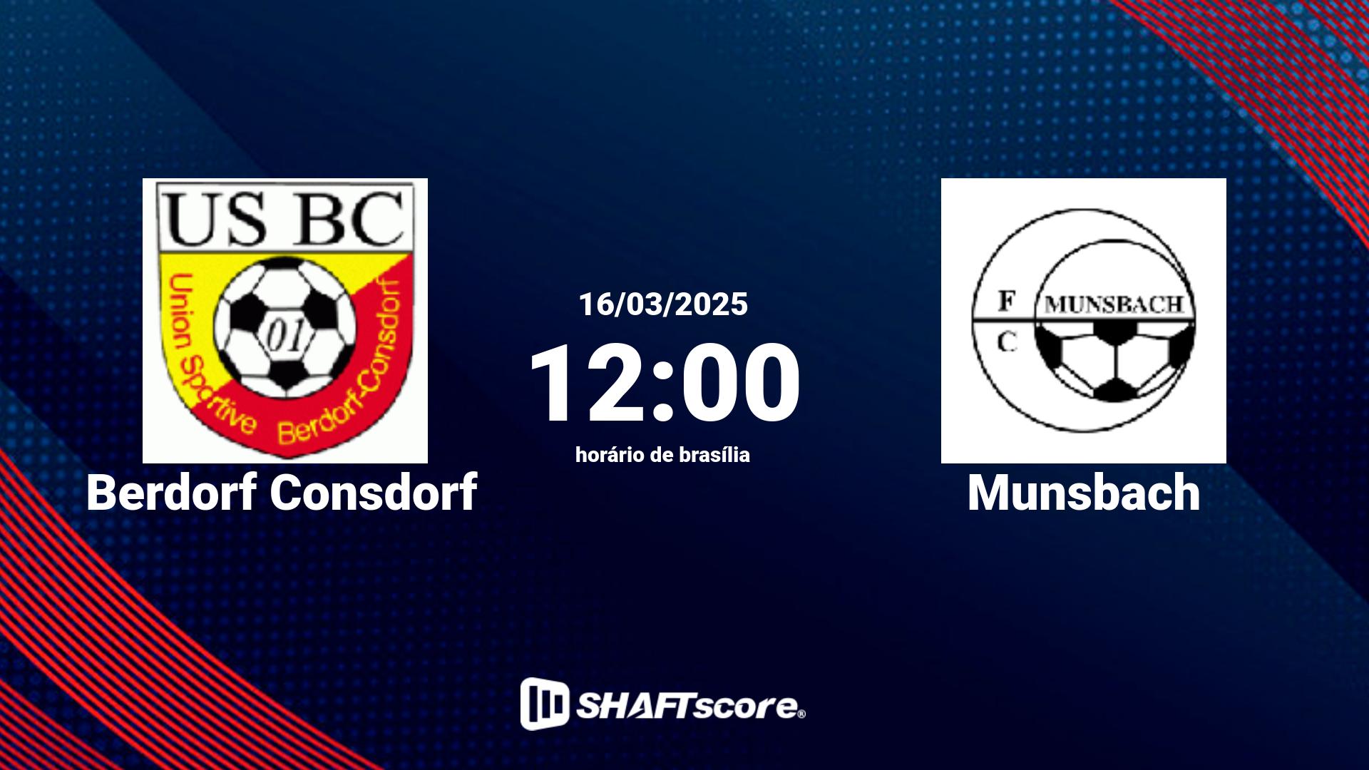 Estatísticas do jogo Berdorf Consdorf vs Munsbach 16.03 12:00