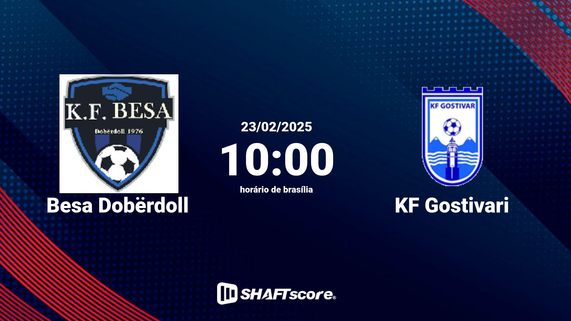 Estatísticas do jogo Besa Dobërdoll vs KF Gostivari 23.02 10:00