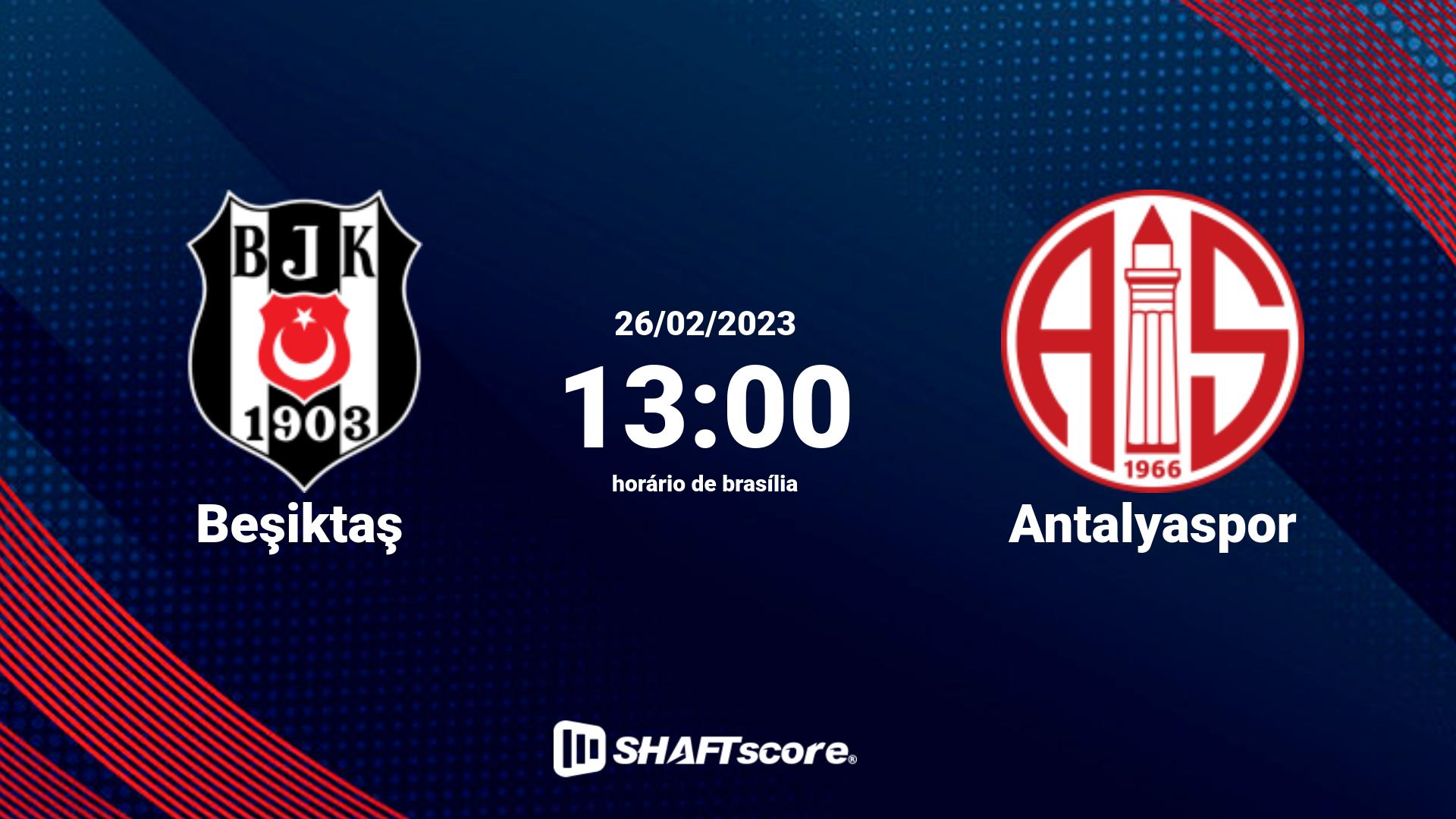 Estatísticas do jogo Beşiktaş vs Antalyaspor 26.02 13:00