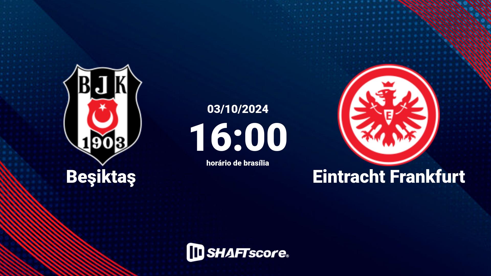 Estatísticas do jogo Beşiktaş vs Eintracht Frankfurt 03.10 16:00