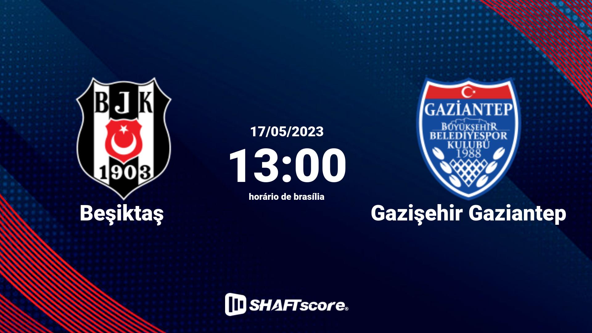 Estatísticas do jogo Beşiktaş vs Gazişehir Gaziantep 17.05 13:00