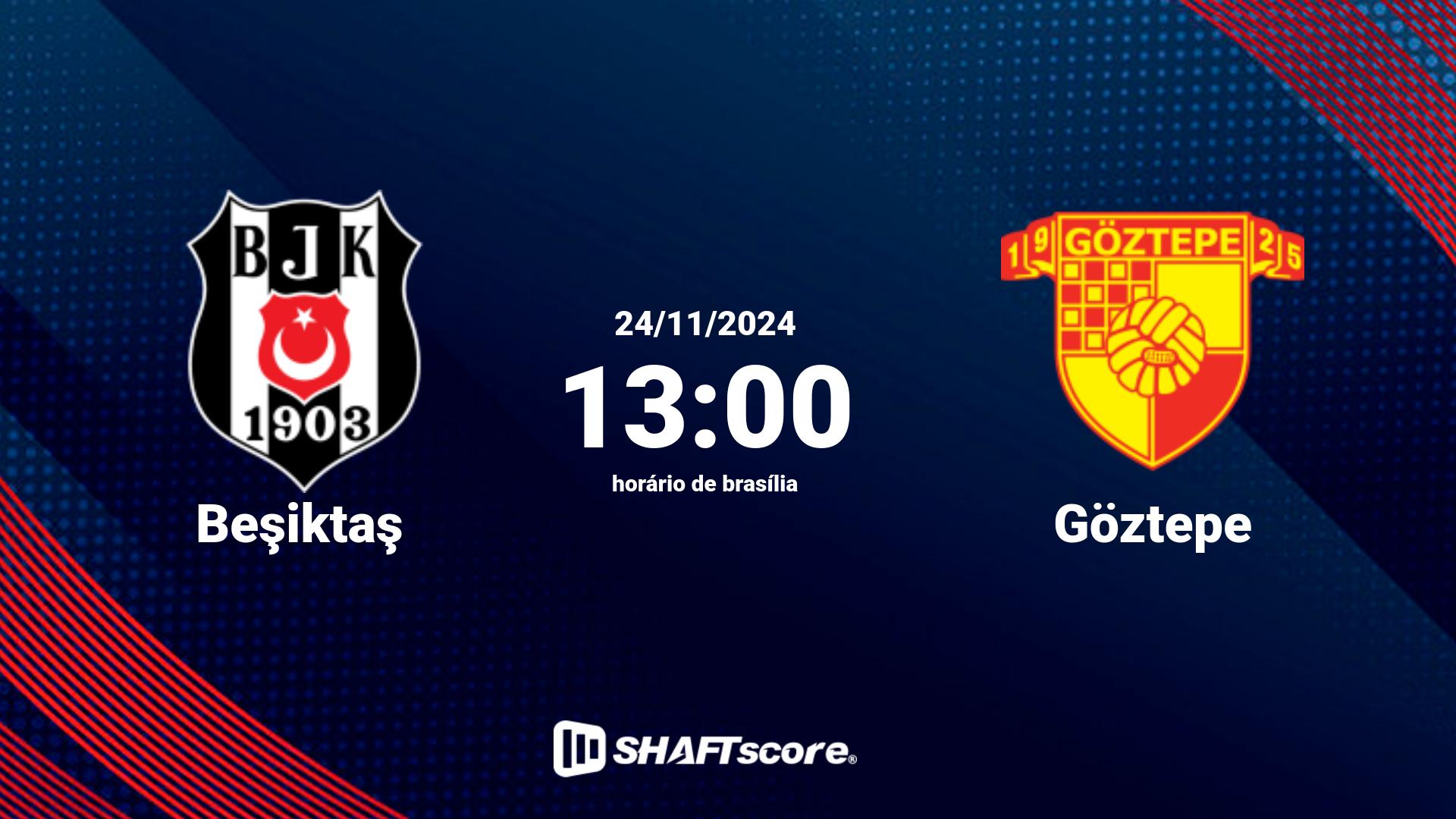 Estatísticas do jogo Beşiktaş vs Göztepe 24.11 13:00