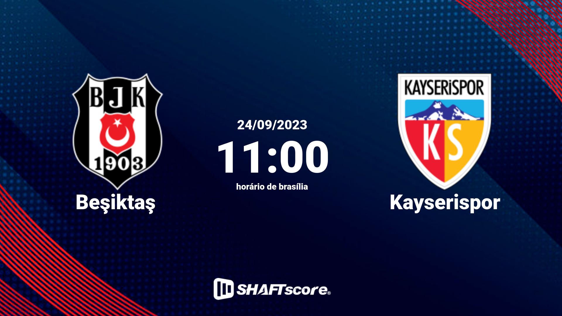 Estatísticas do jogo Beşiktaş vs Kayserispor 24.09 11:00