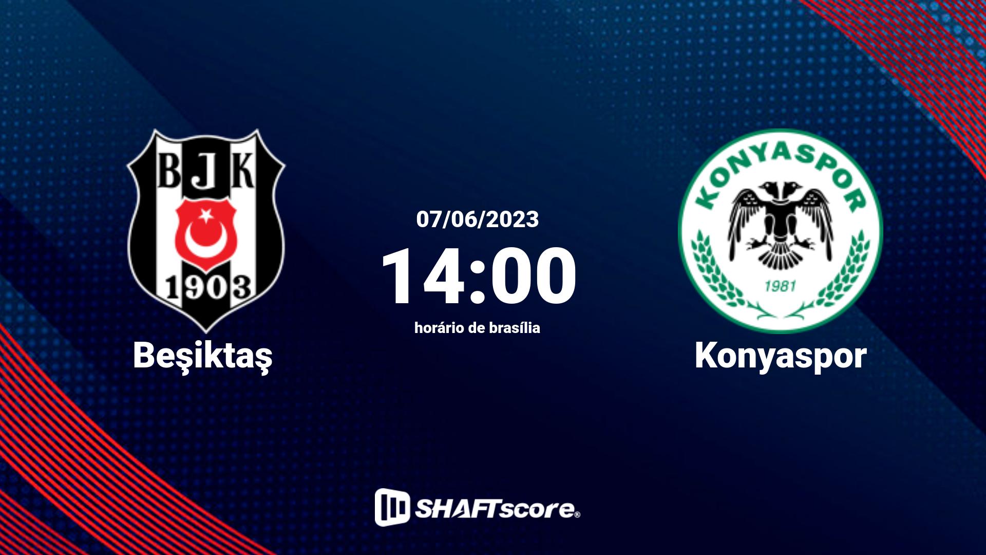 Estatísticas do jogo Beşiktaş vs Konyaspor 07.06 14:00