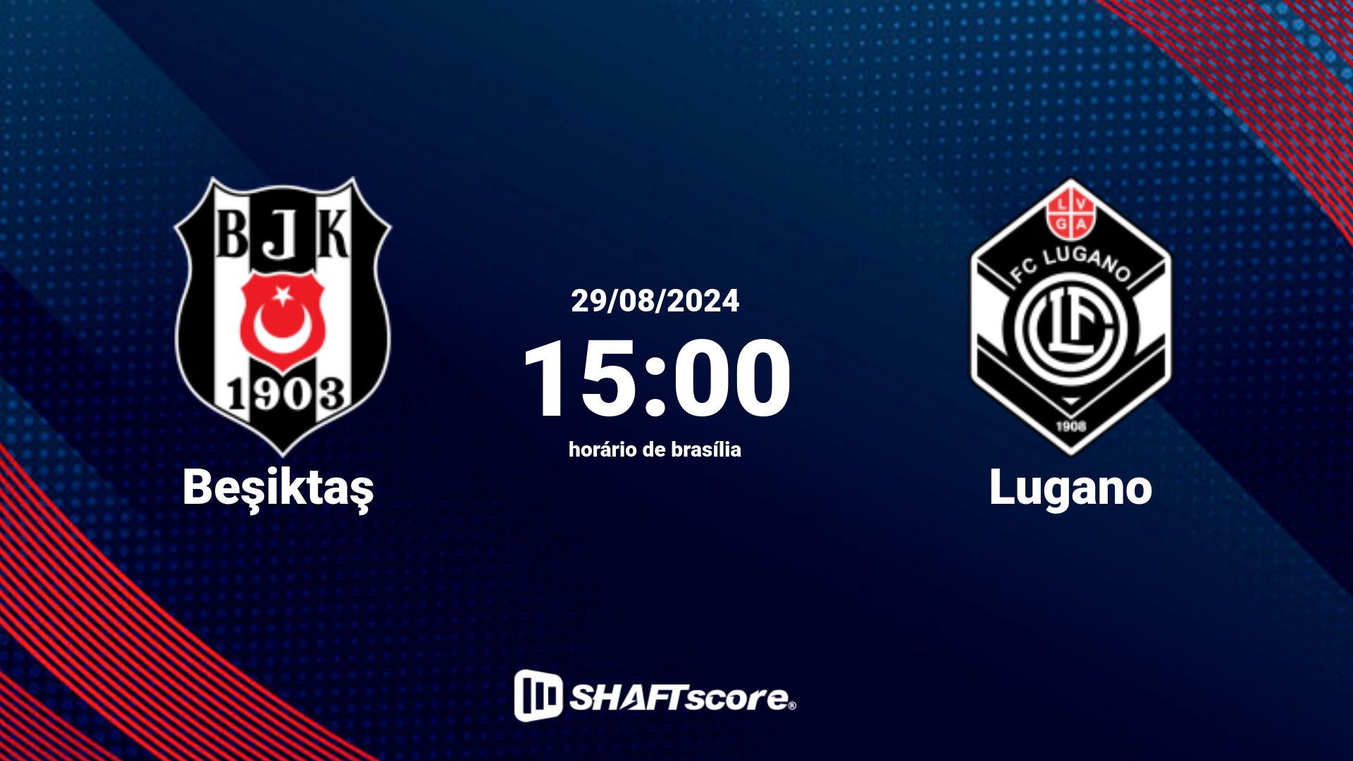 Estatísticas do jogo Beşiktaş vs Lugano 29.08 15:00