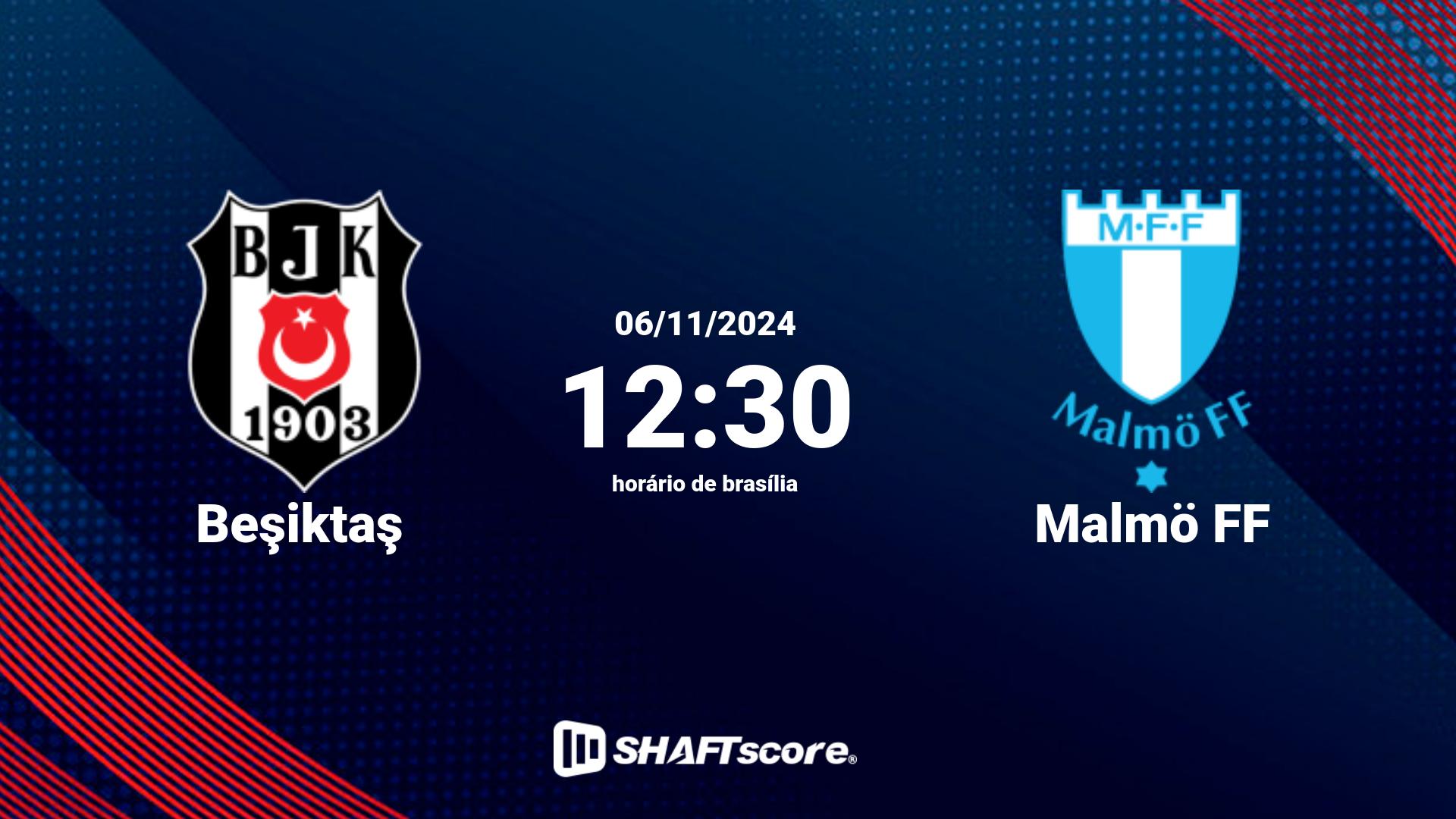 Estatísticas do jogo Beşiktaş vs Malmö FF 06.11 12:30