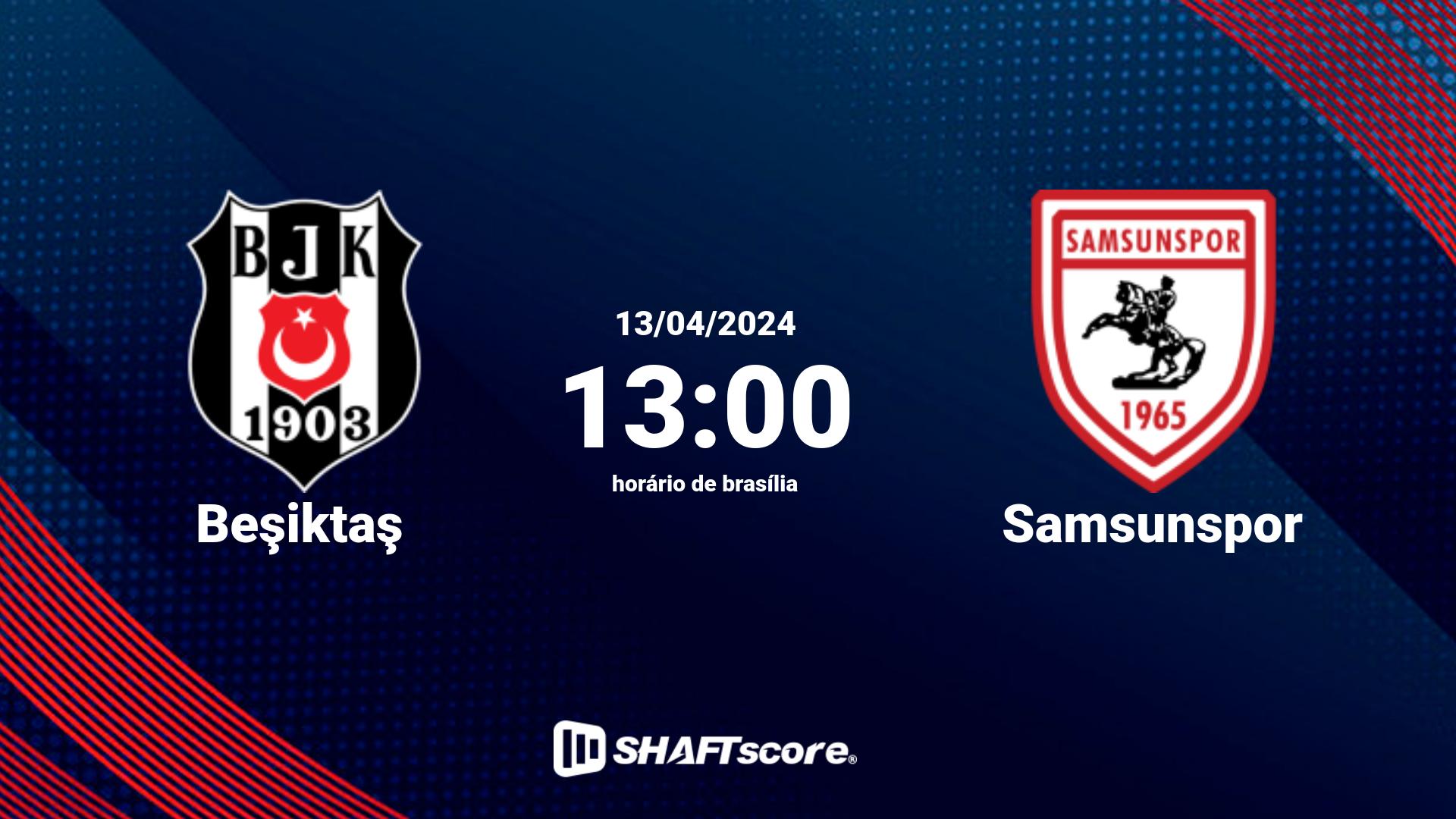 Estatísticas do jogo Beşiktaş vs Samsunspor 13.04 13:00