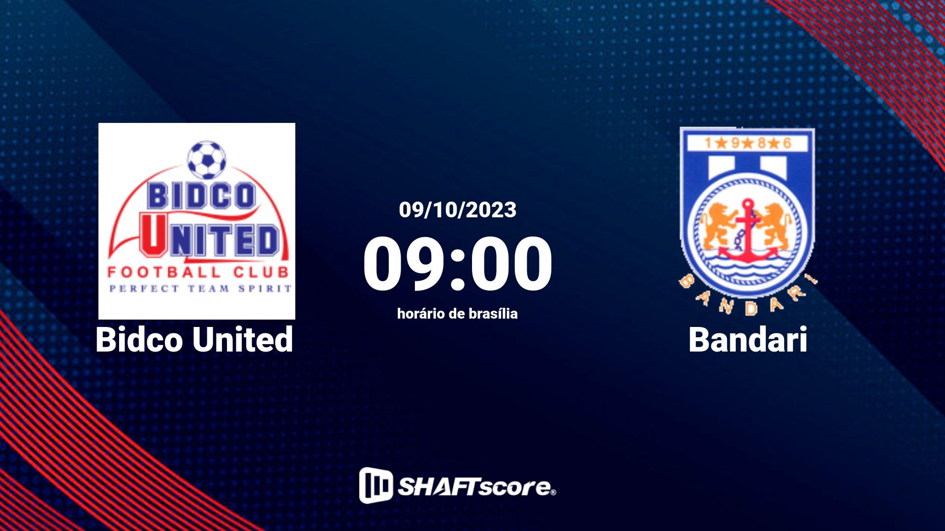 Estatísticas do jogo Bidco United vs Bandari 09.10 09:00