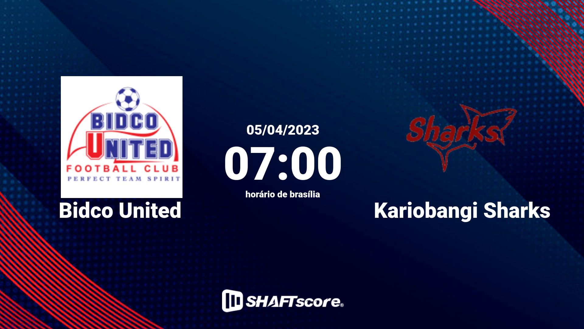 Estatísticas do jogo Bidco United vs Kariobangi Sharks 05.04 07:00