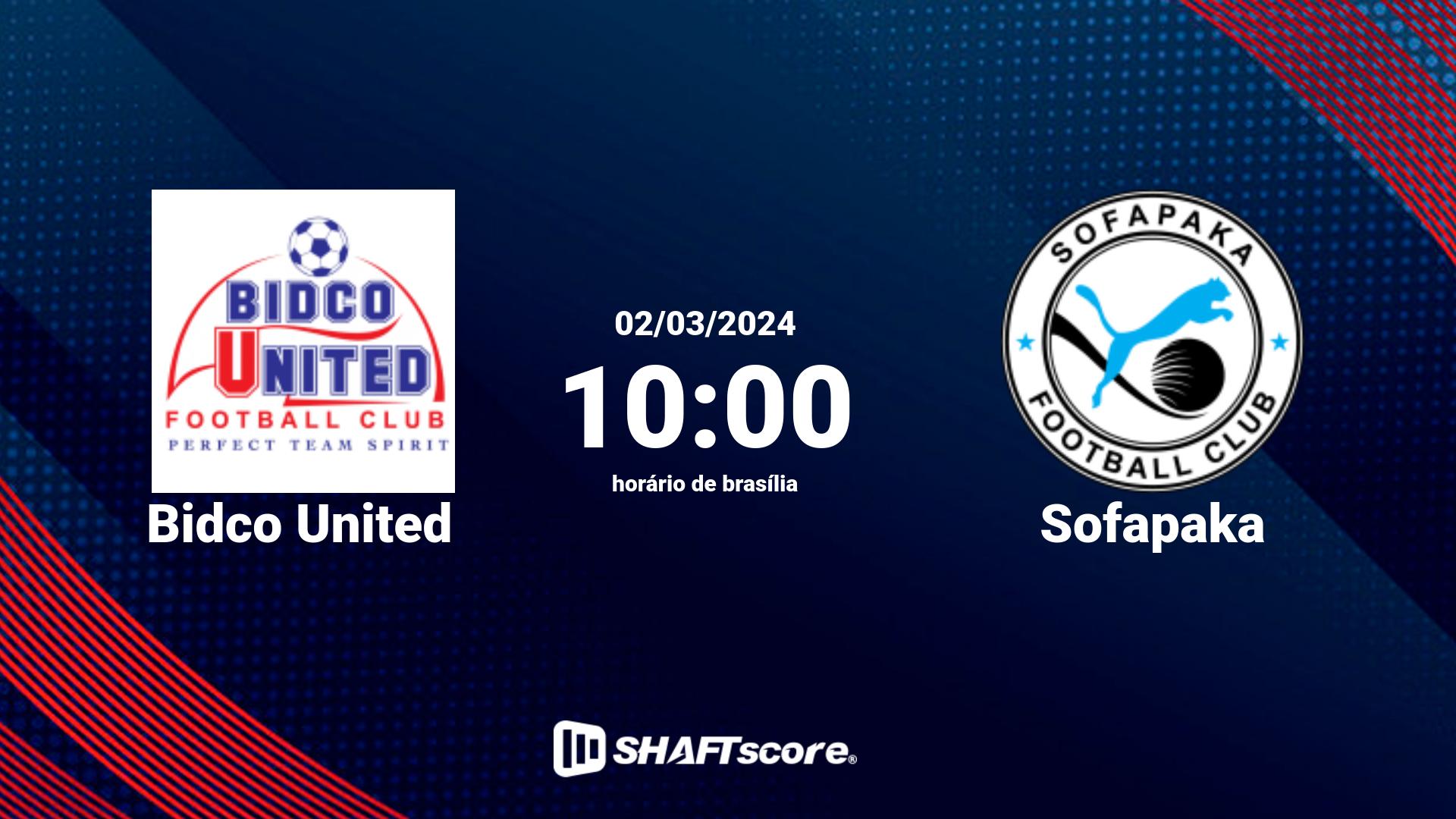 Estatísticas do jogo Bidco United vs Sofapaka 02.03 10:00