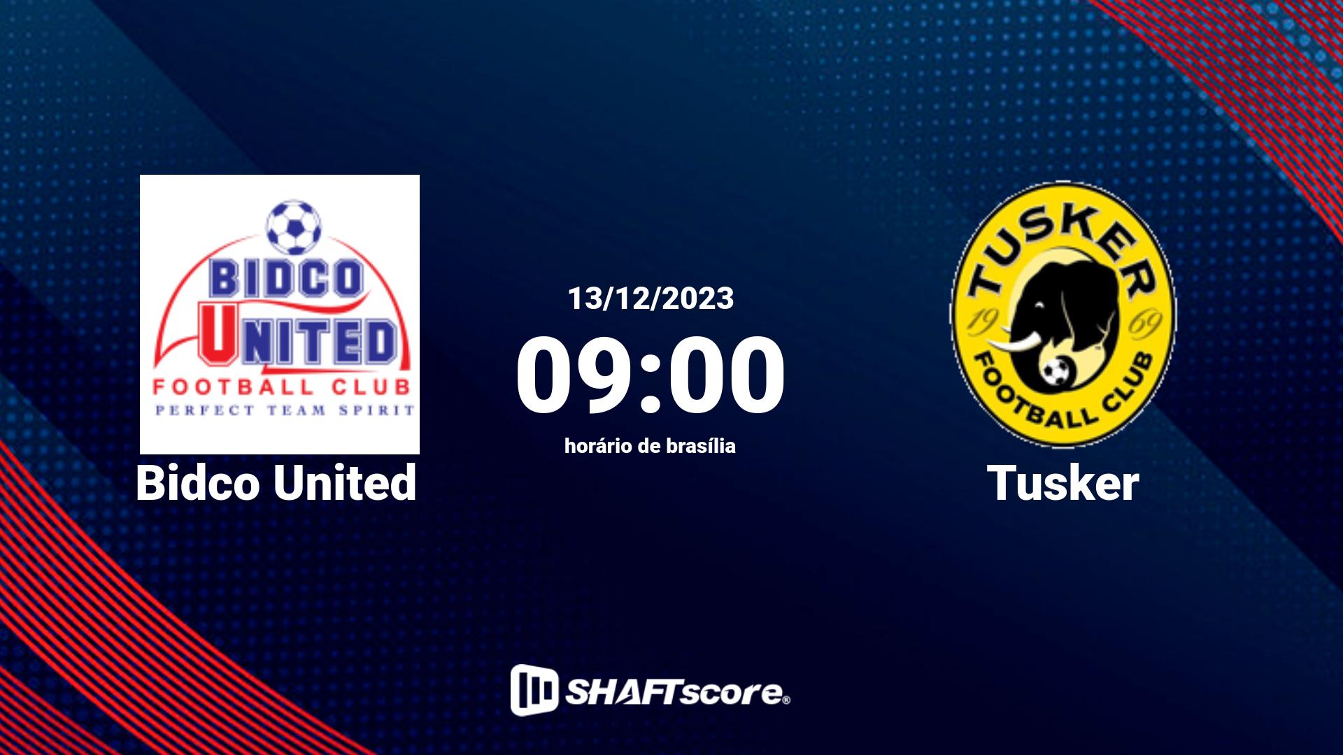 Estatísticas do jogo Bidco United vs Tusker 13.12 09:00