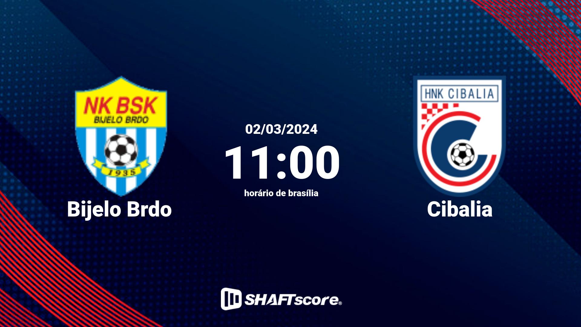 Estatísticas do jogo Bijelo Brdo vs Cibalia 02.03 11:00