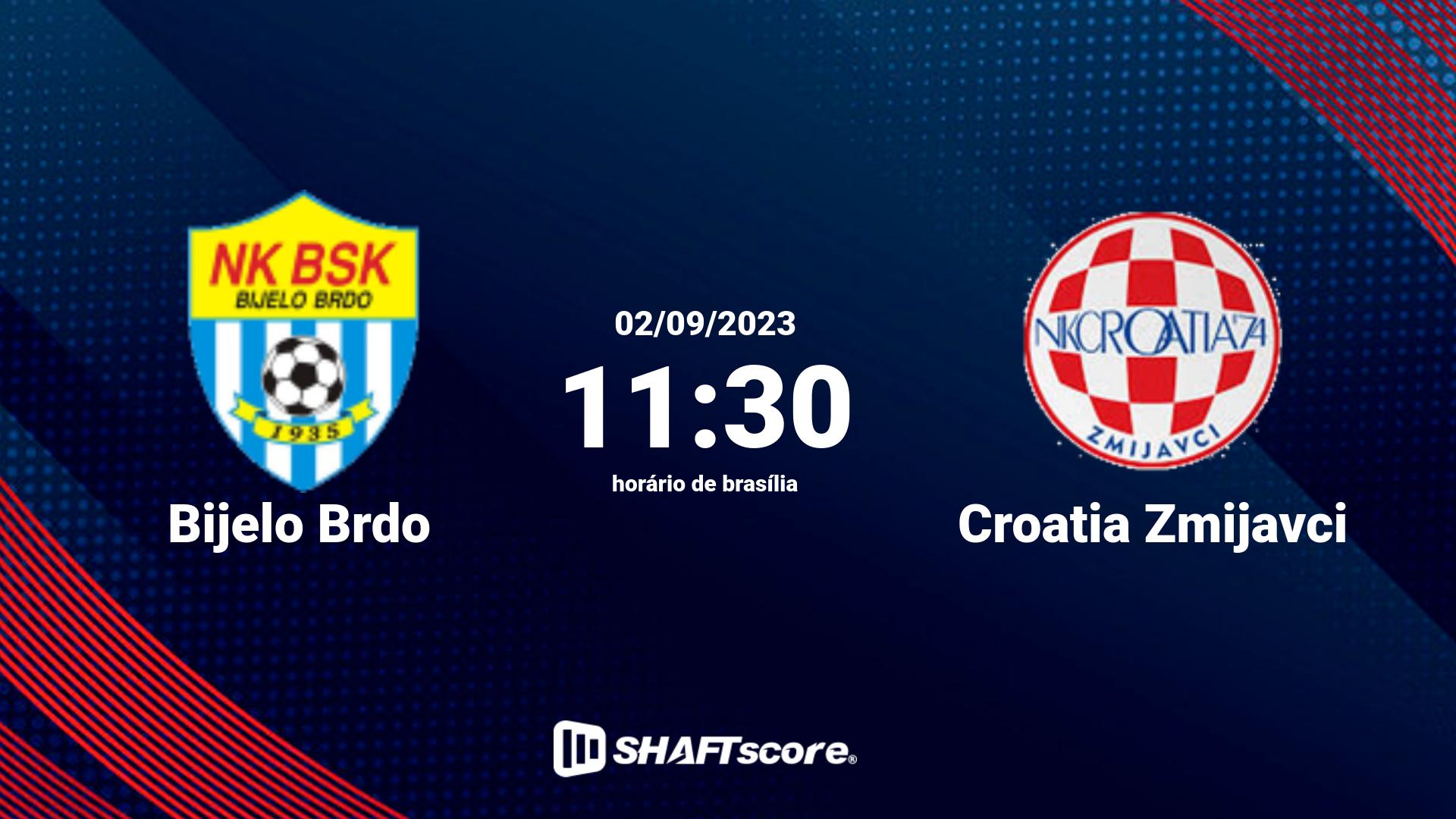 Estatísticas do jogo Bijelo Brdo vs Croatia Zmijavci 02.09 11:30