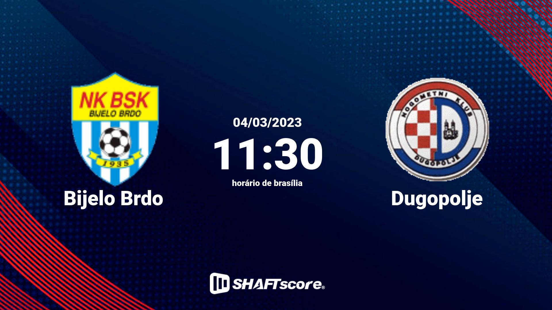 Estatísticas do jogo Bijelo Brdo vs Dugopolje 04.03 11:30