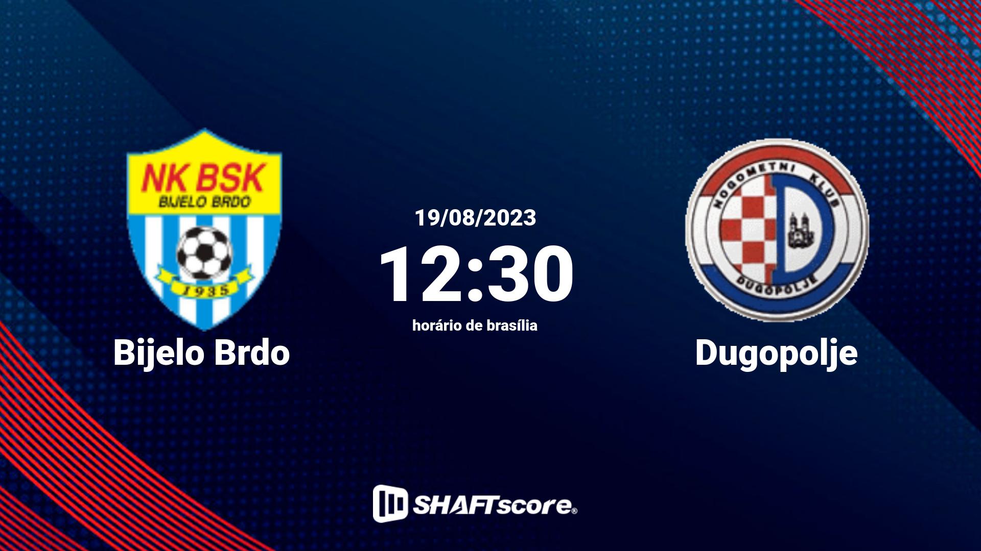 Estatísticas do jogo Bijelo Brdo vs Dugopolje 19.08 12:30