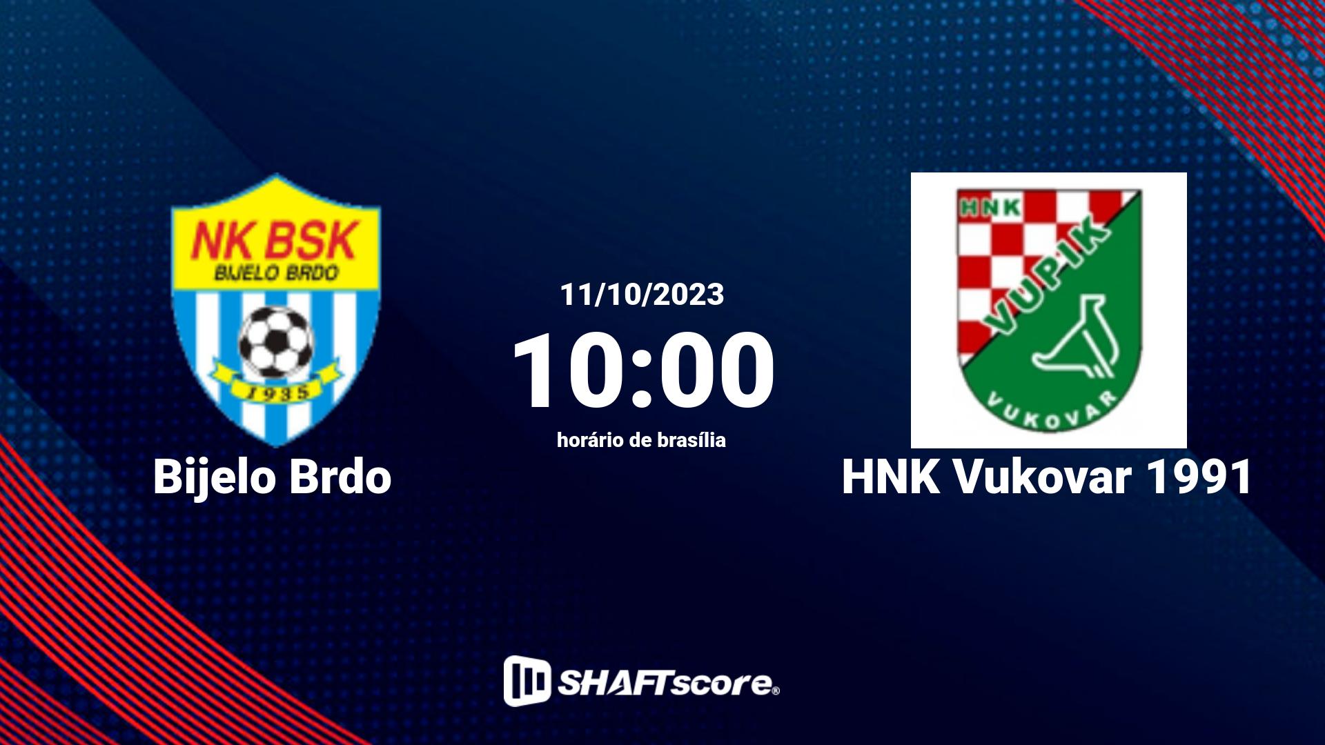 Estatísticas do jogo Bijelo Brdo vs HNK Vukovar 1991 11.10 10:00