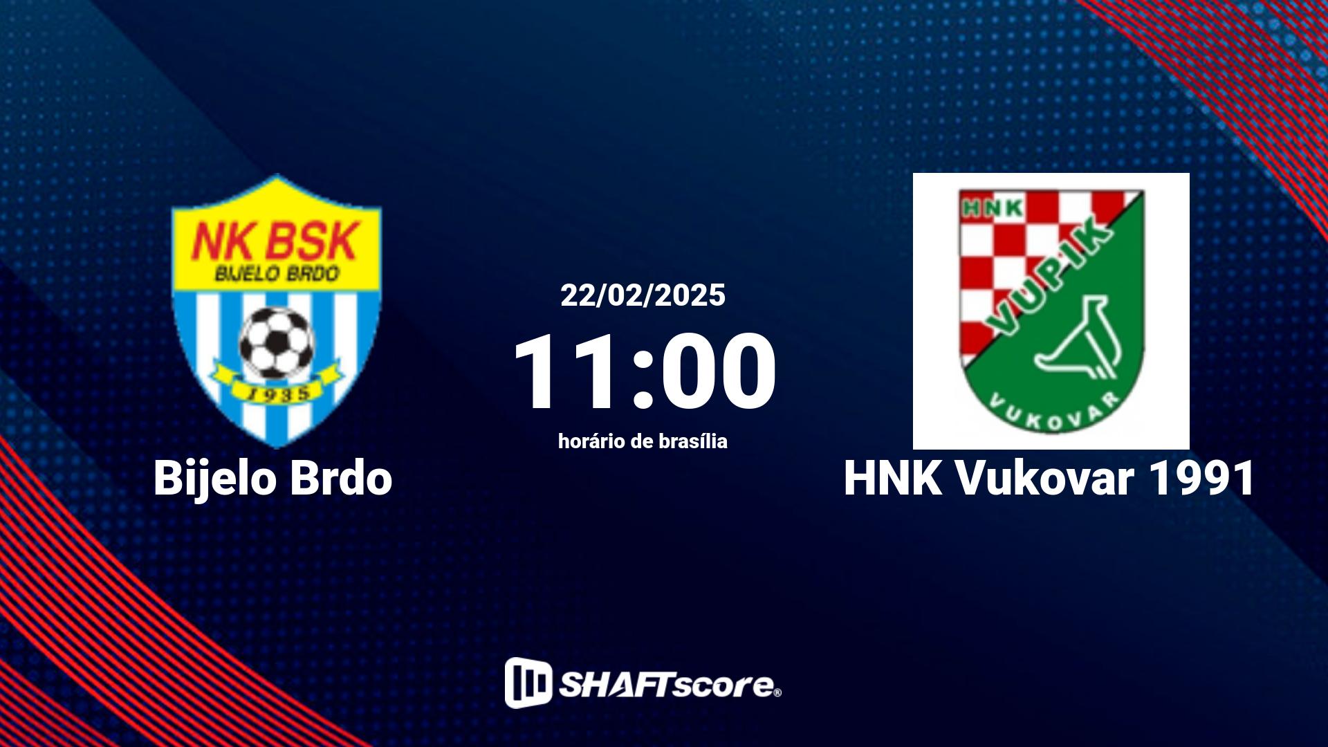 Estatísticas do jogo Bijelo Brdo vs HNK Vukovar 1991 22.02 11:00