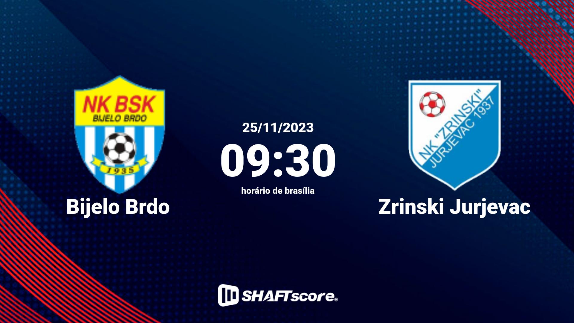 Estatísticas do jogo Bijelo Brdo vs Zrinski Jurjevac 25.11 09:30