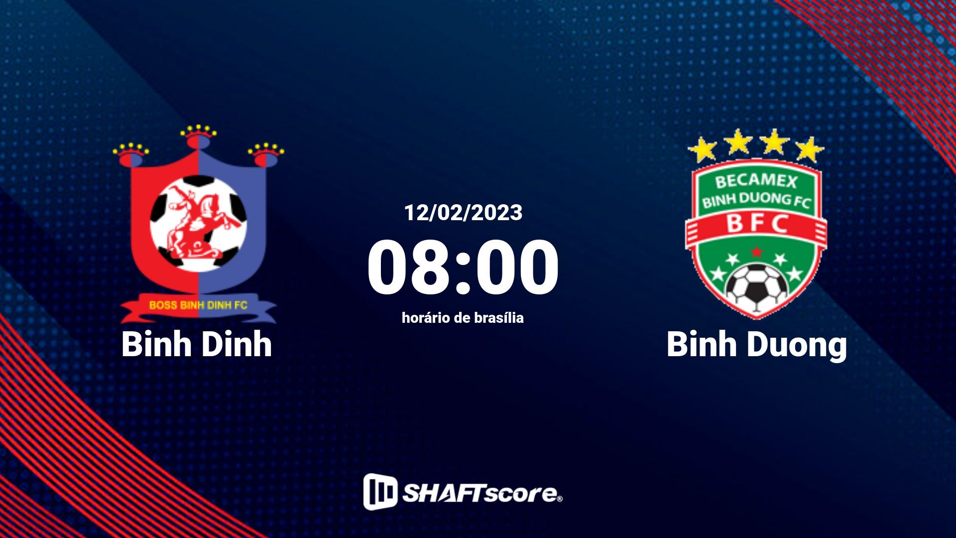 Estatísticas do jogo Binh Dinh vs Binh Duong 12.02 08:00