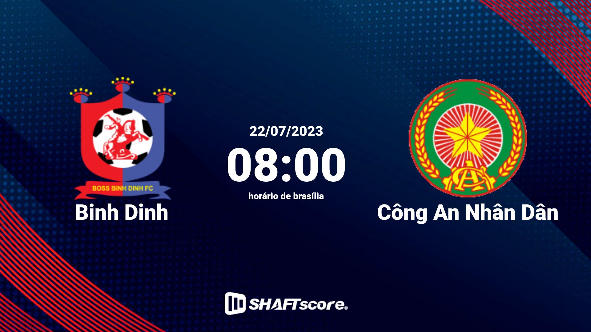 Estatísticas do jogo Binh Dinh vs Công An Nhân Dân 22.07 08:00