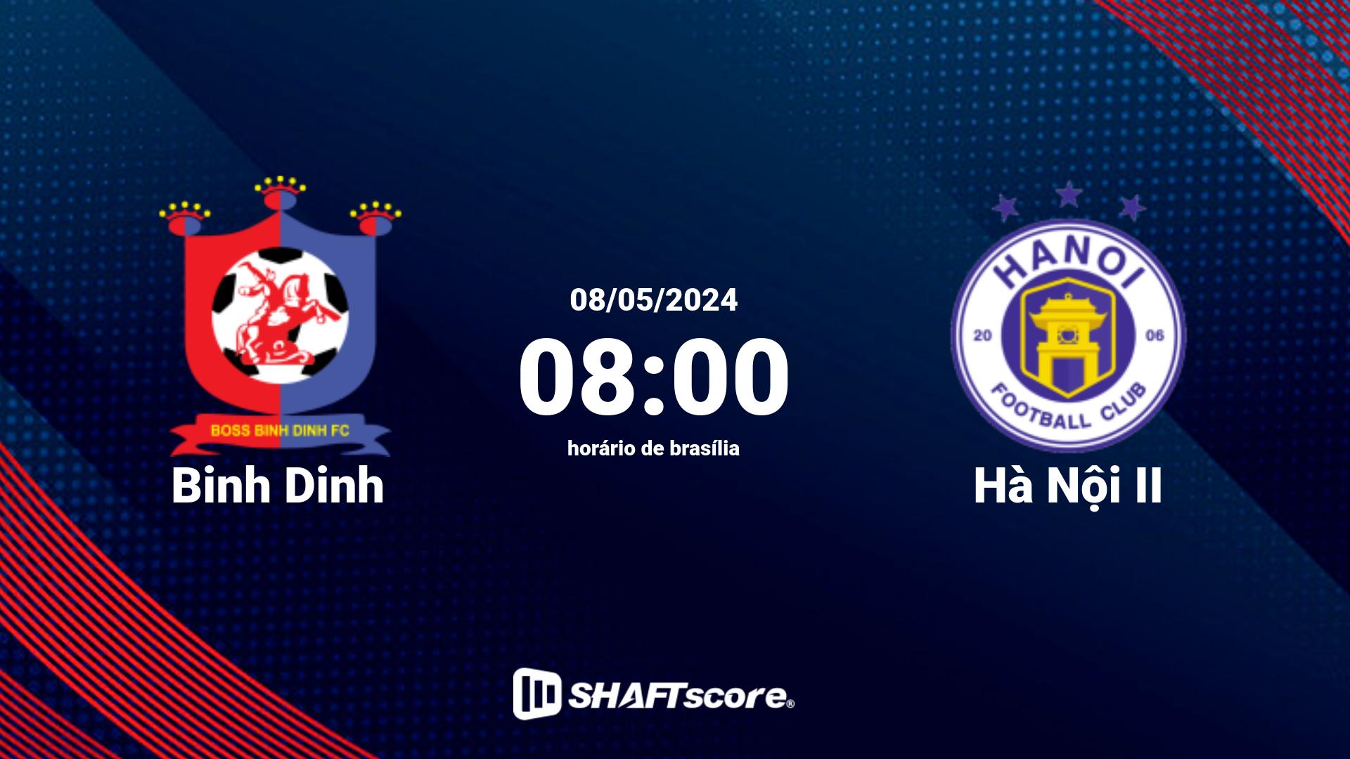 Estatísticas do jogo Binh Dinh vs Hà Nội II 08.05 08:00