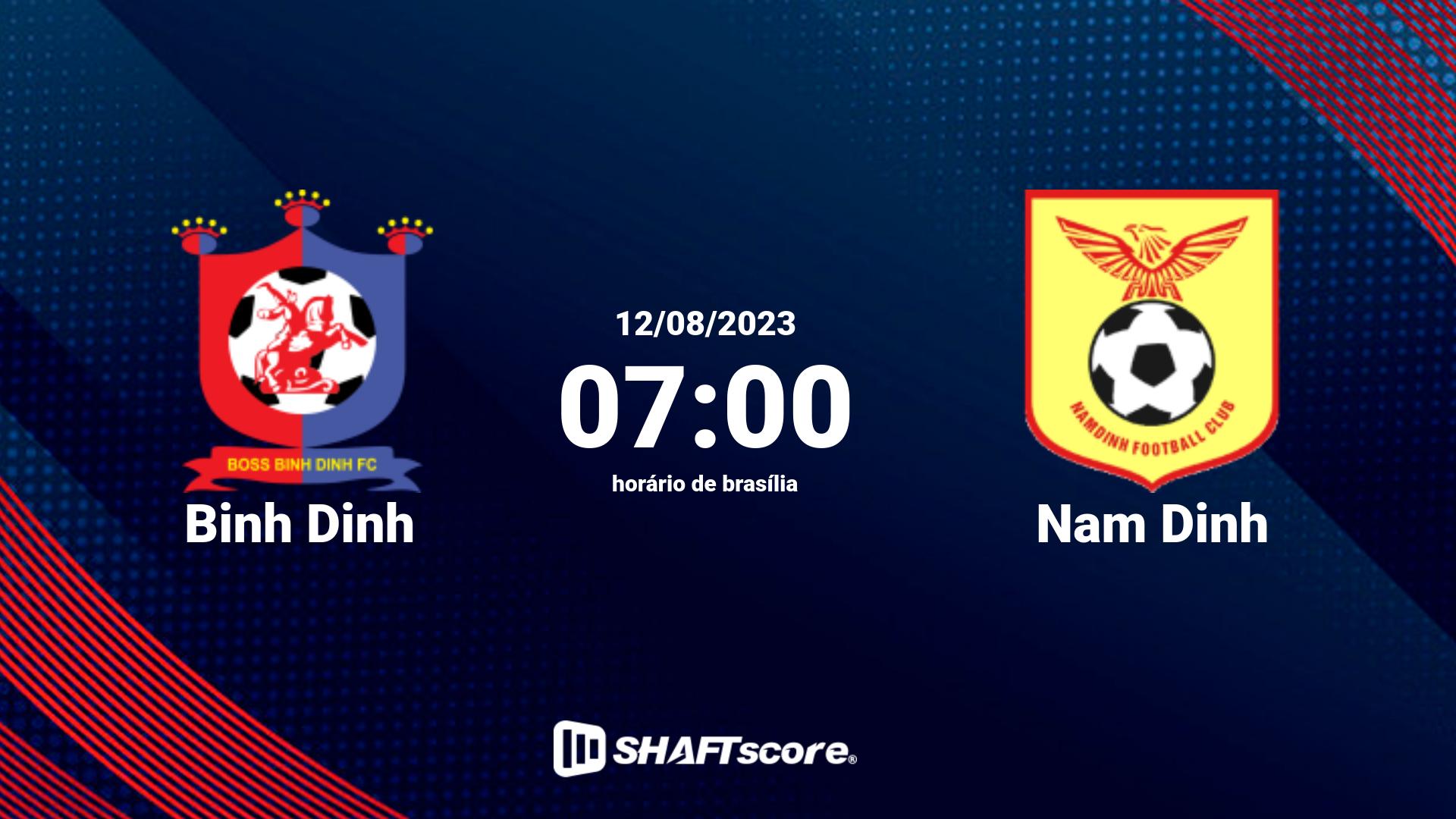 Estatísticas do jogo Binh Dinh vs Nam Dinh 12.08 07:00