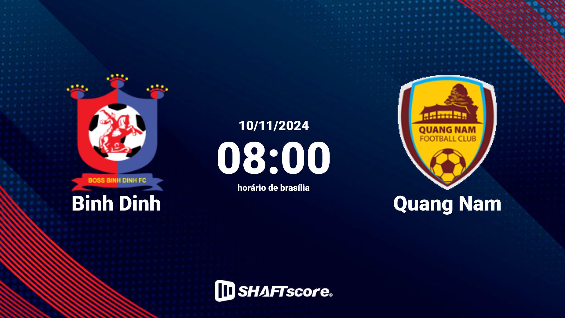 Estatísticas do jogo Binh Dinh vs Quang Nam 10.11 08:00