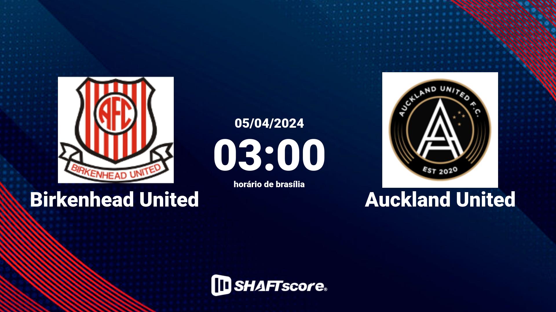 Estatísticas do jogo Birkenhead United vs Auckland United 05.04 03:00