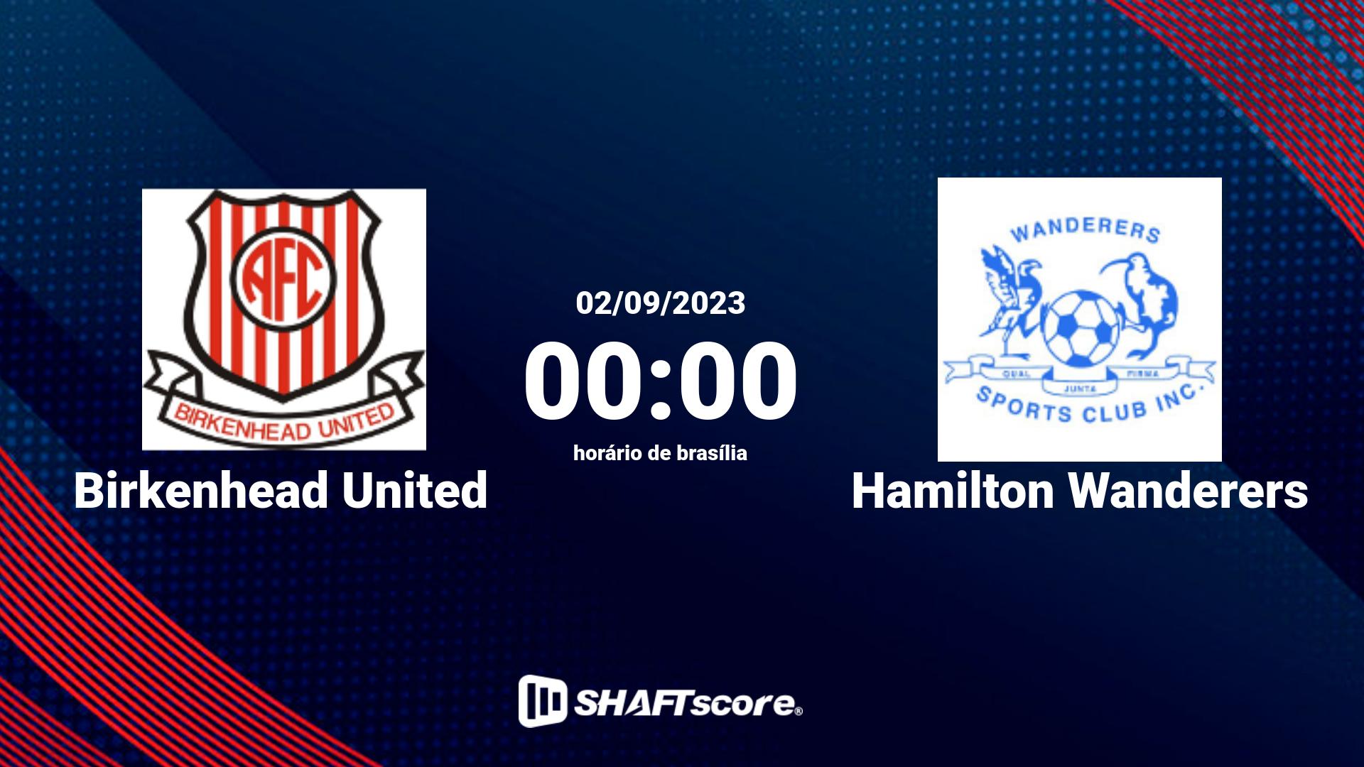 Estatísticas do jogo Birkenhead United vs Hamilton Wanderers 02.09 00:00