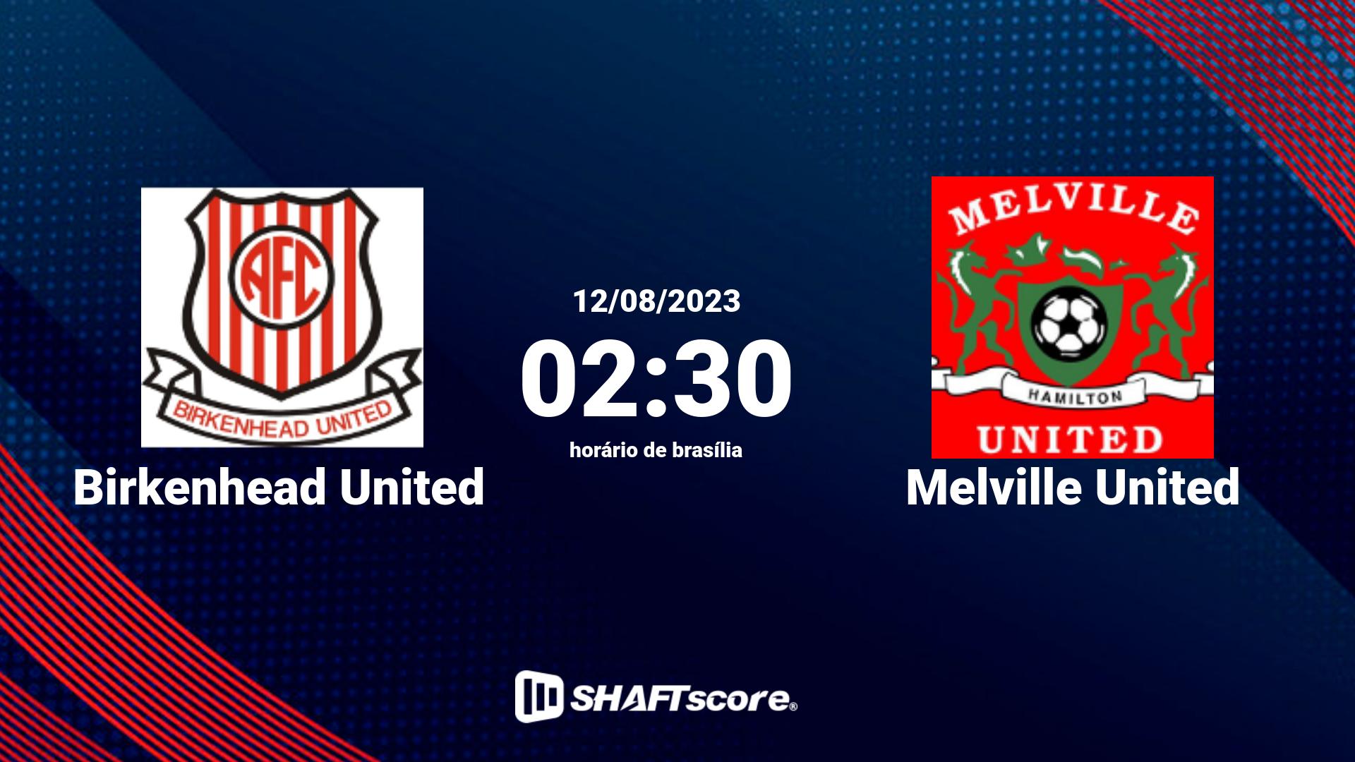 Estatísticas do jogo Birkenhead United vs Melville United 12.08 02:30