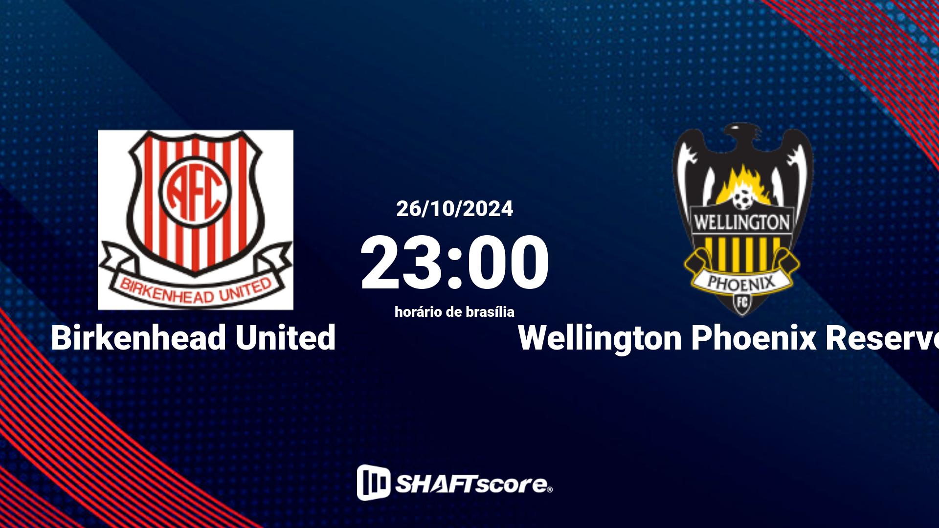 Estatísticas do jogo Birkenhead United vs Wellington Phoenix Reserves 26.10 23:00