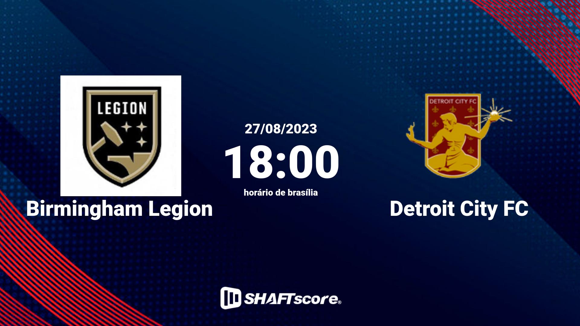 Estatísticas do jogo Birmingham Legion vs Detroit City FC 27.08 18:00