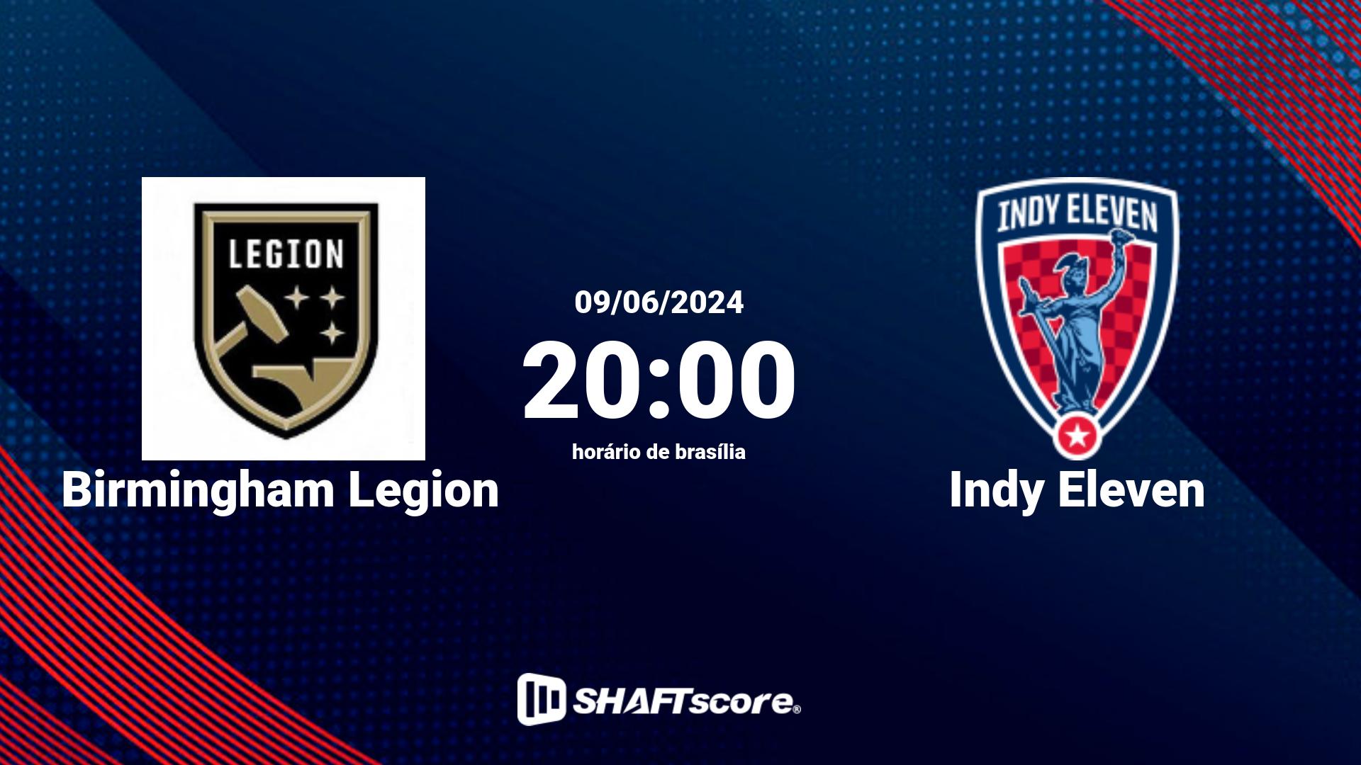 Estatísticas do jogo Birmingham Legion vs Indy Eleven 09.06 20:00