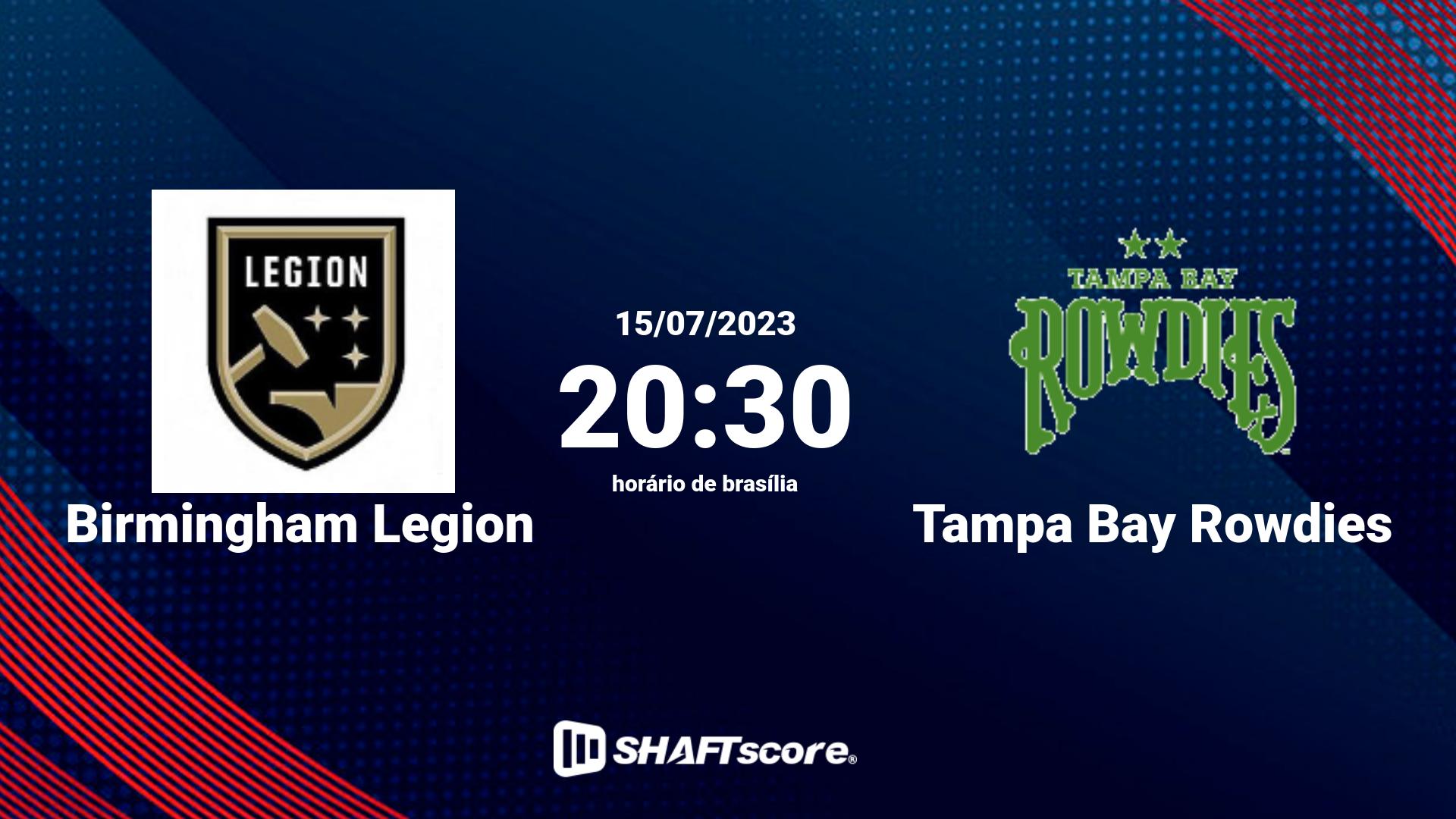 Estatísticas do jogo Birmingham Legion vs Tampa Bay Rowdies 15.07 20:30