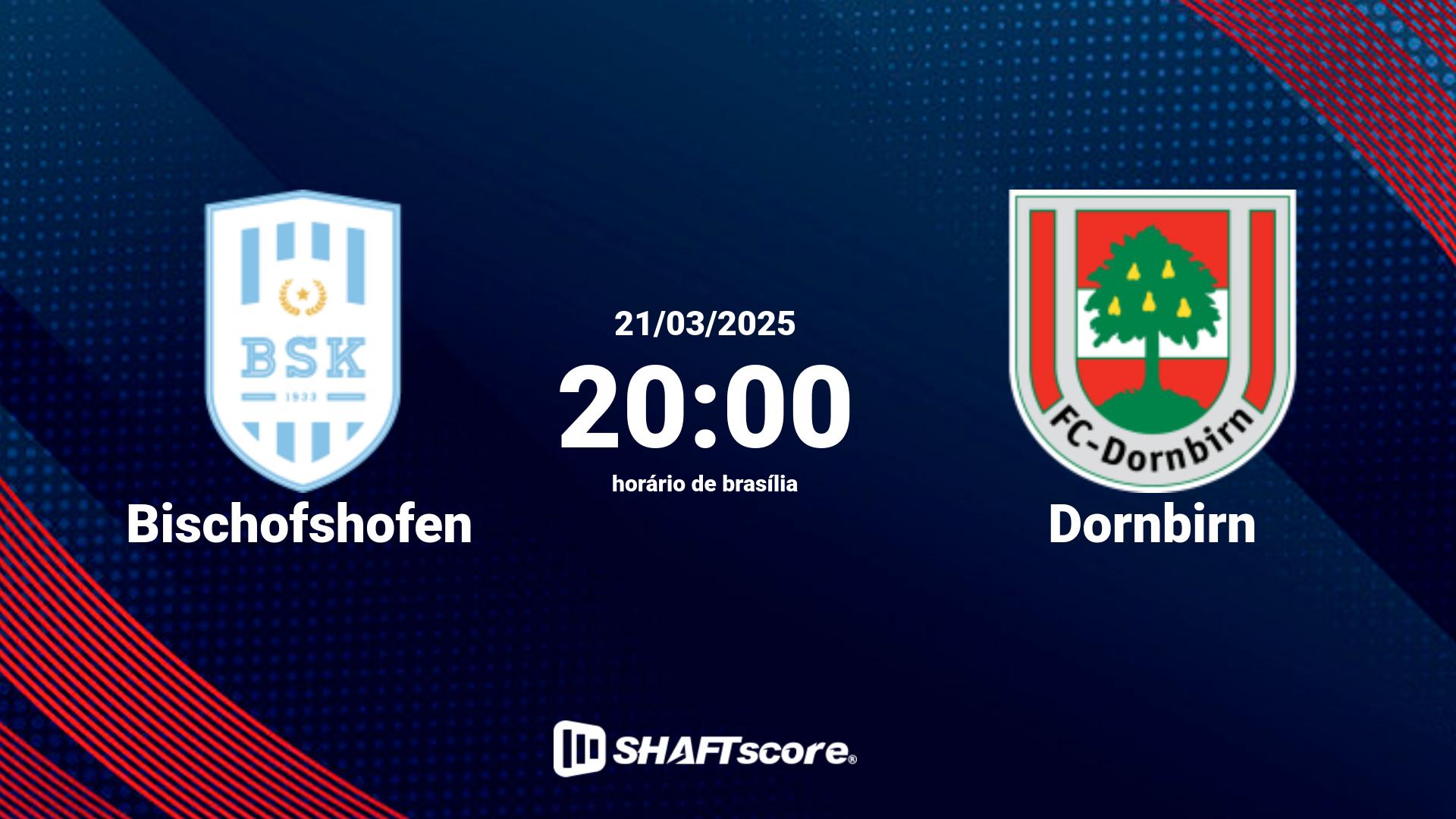 Estatísticas do jogo Bischofshofen vs Dornbirn 21.03 20:00